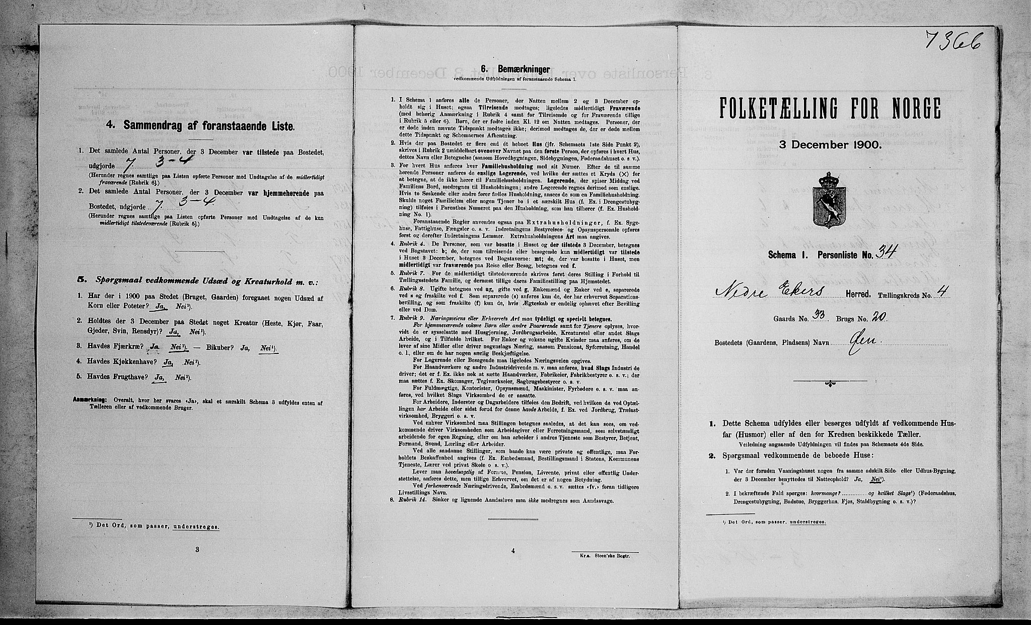 RA, Folketelling 1900 for 0625 Nedre Eiker herred, 1900, s. 526