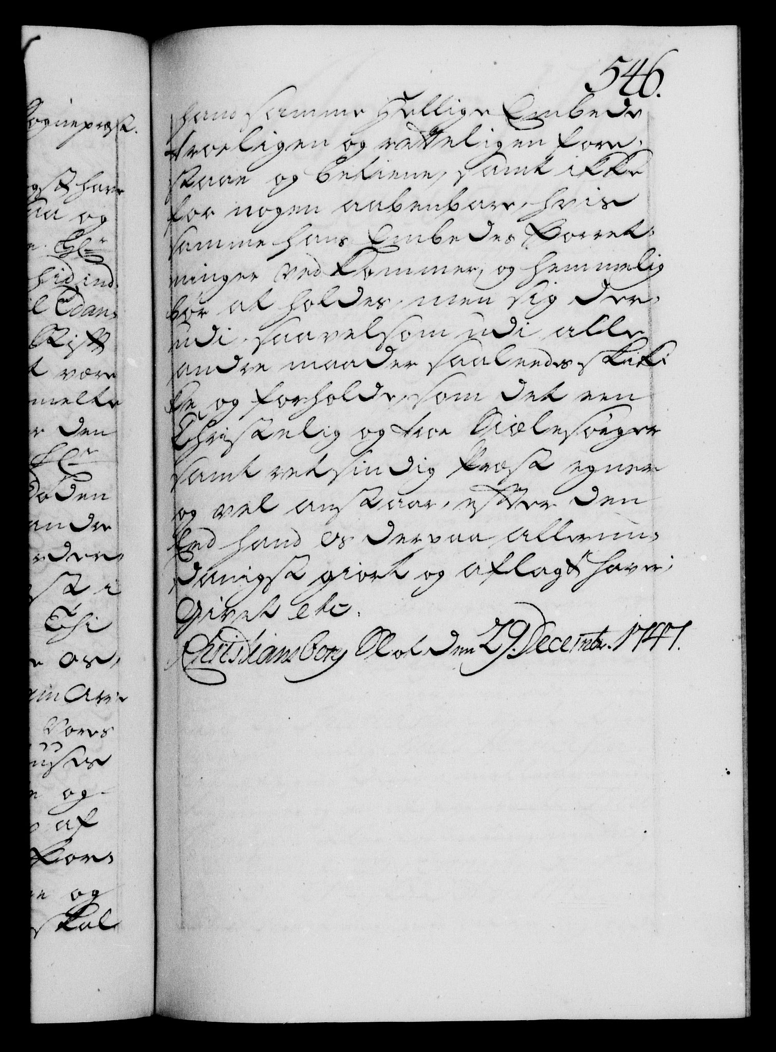 Danske Kanselli 1572-1799, RA/EA-3023/F/Fc/Fca/Fcaa/L0035: Norske registre, 1746-1748, s. 546a