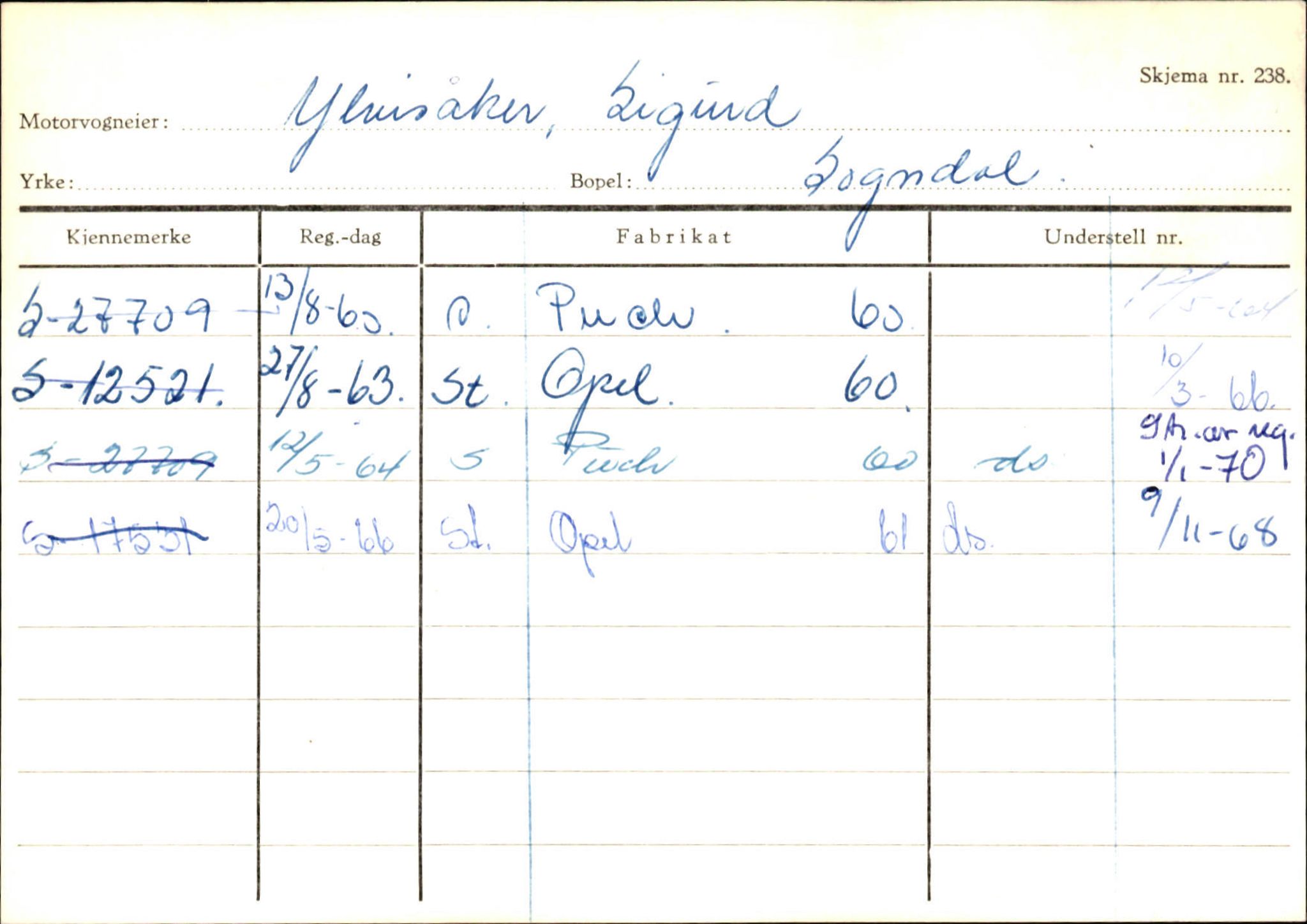 Statens vegvesen, Sogn og Fjordane vegkontor, AV/SAB-A-5301/4/F/L0125: Eigarregister Sogndal V-Å. Aurland A-Å. Fjaler A-N, 1945-1975, s. 180