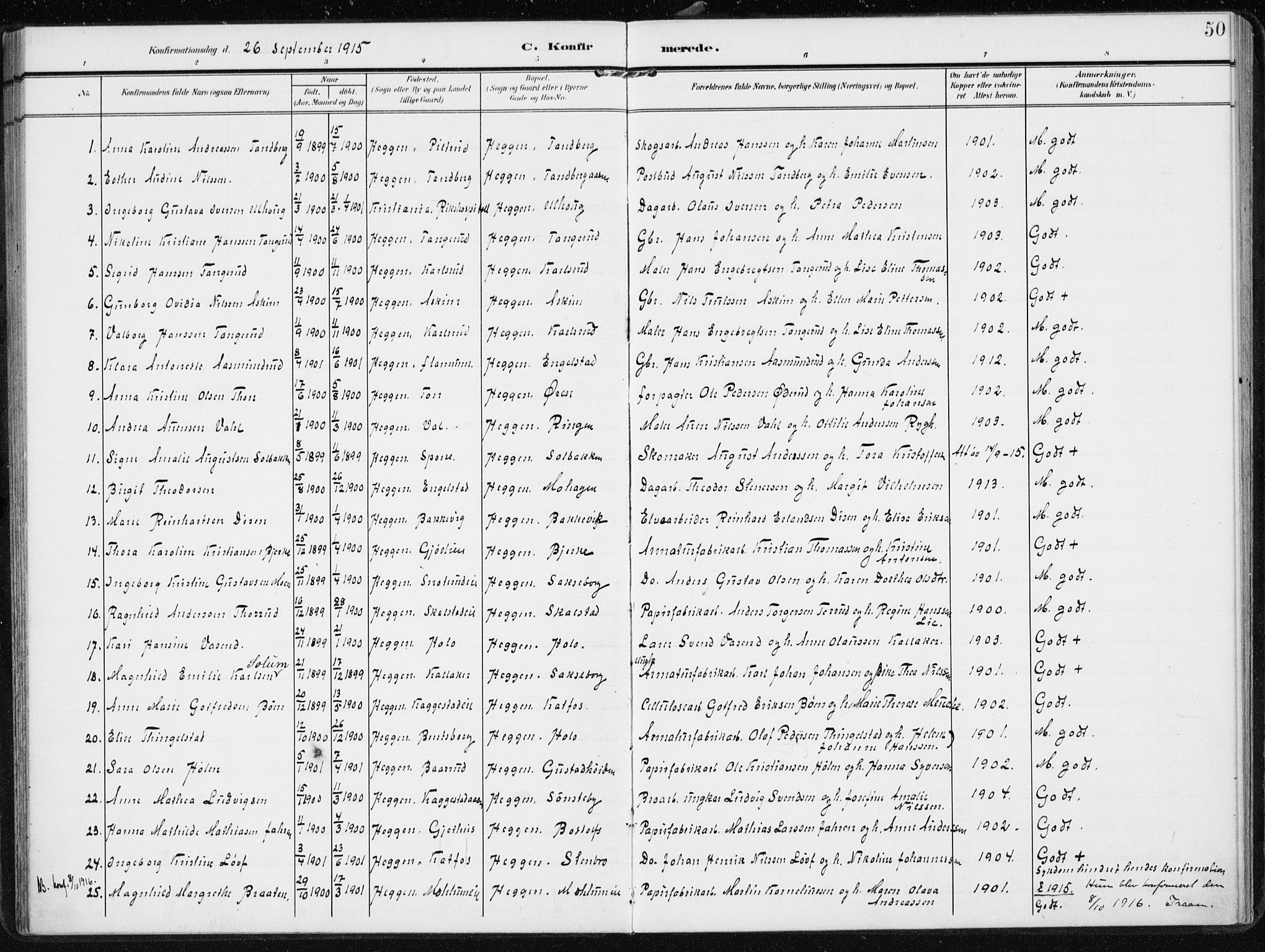 Modum kirkebøker, AV/SAKO-A-234/F/Fa/L0014b: Ministerialbok nr. 14b, 1906-1917, s. 50