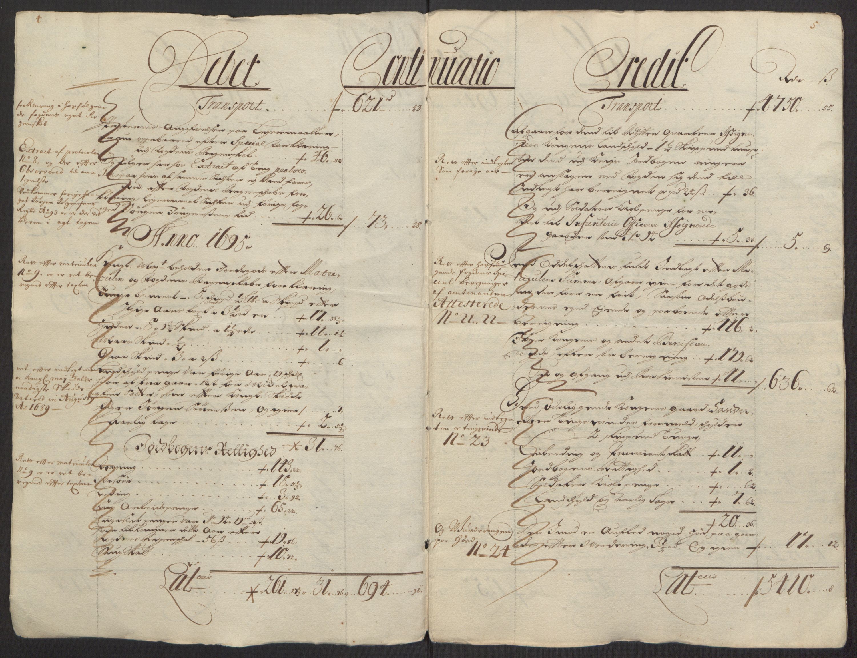 Rentekammeret inntil 1814, Reviderte regnskaper, Fogderegnskap, RA/EA-4092/R13/L0833: Fogderegnskap Solør, Odal og Østerdal, 1695, s. 11