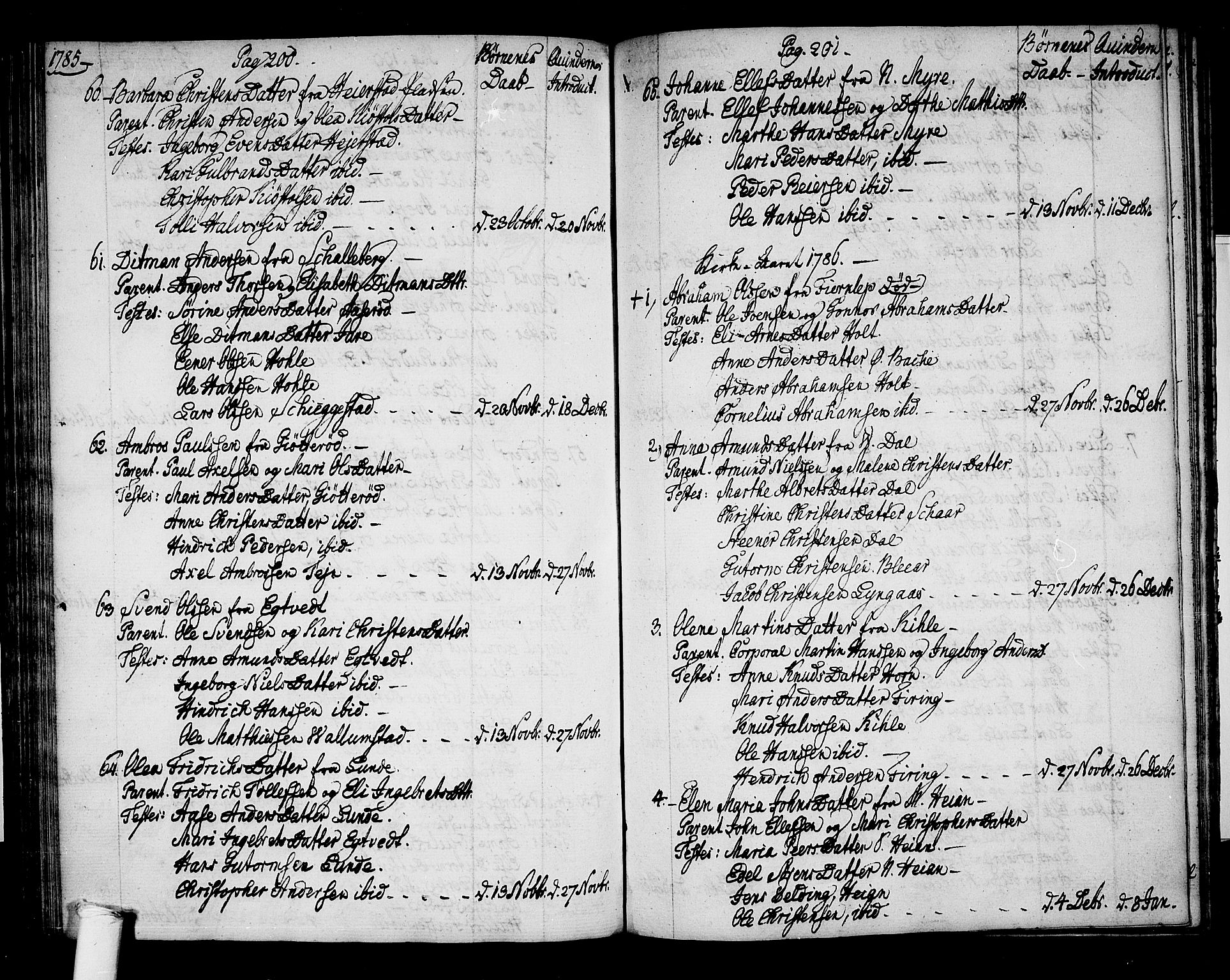 Ramnes kirkebøker, SAKO/A-314/F/Fa/L0002: Ministerialbok nr. I 2, 1773-1790, s. 200-201