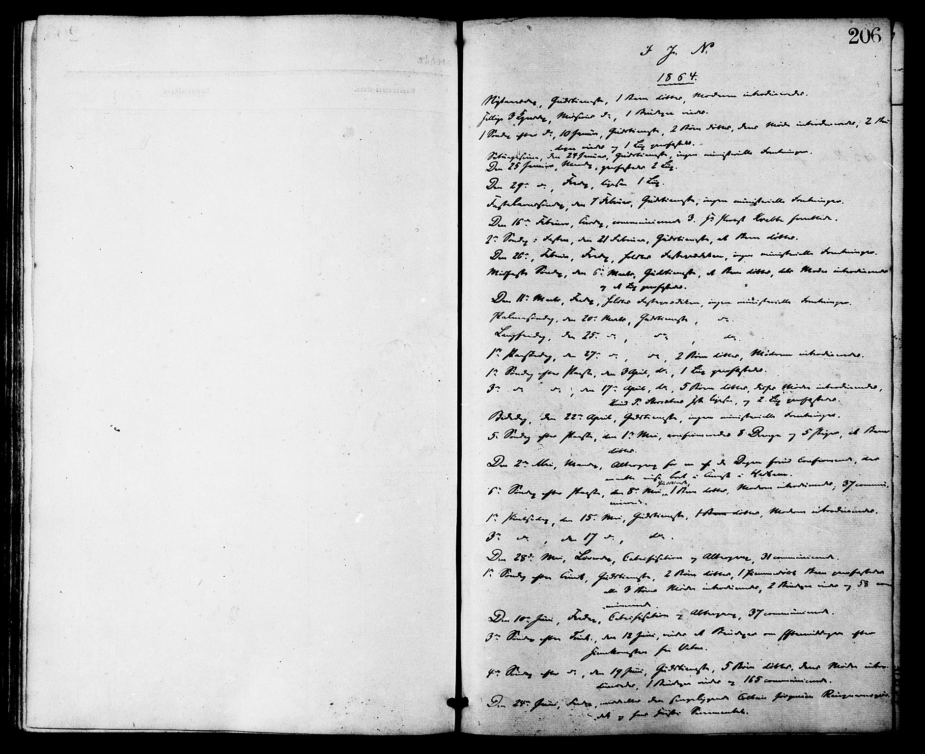 Ministerialprotokoller, klokkerbøker og fødselsregistre - Møre og Romsdal, AV/SAT-A-1454/524/L0355: Ministerialbok nr. 524A07, 1864-1879, s. 206