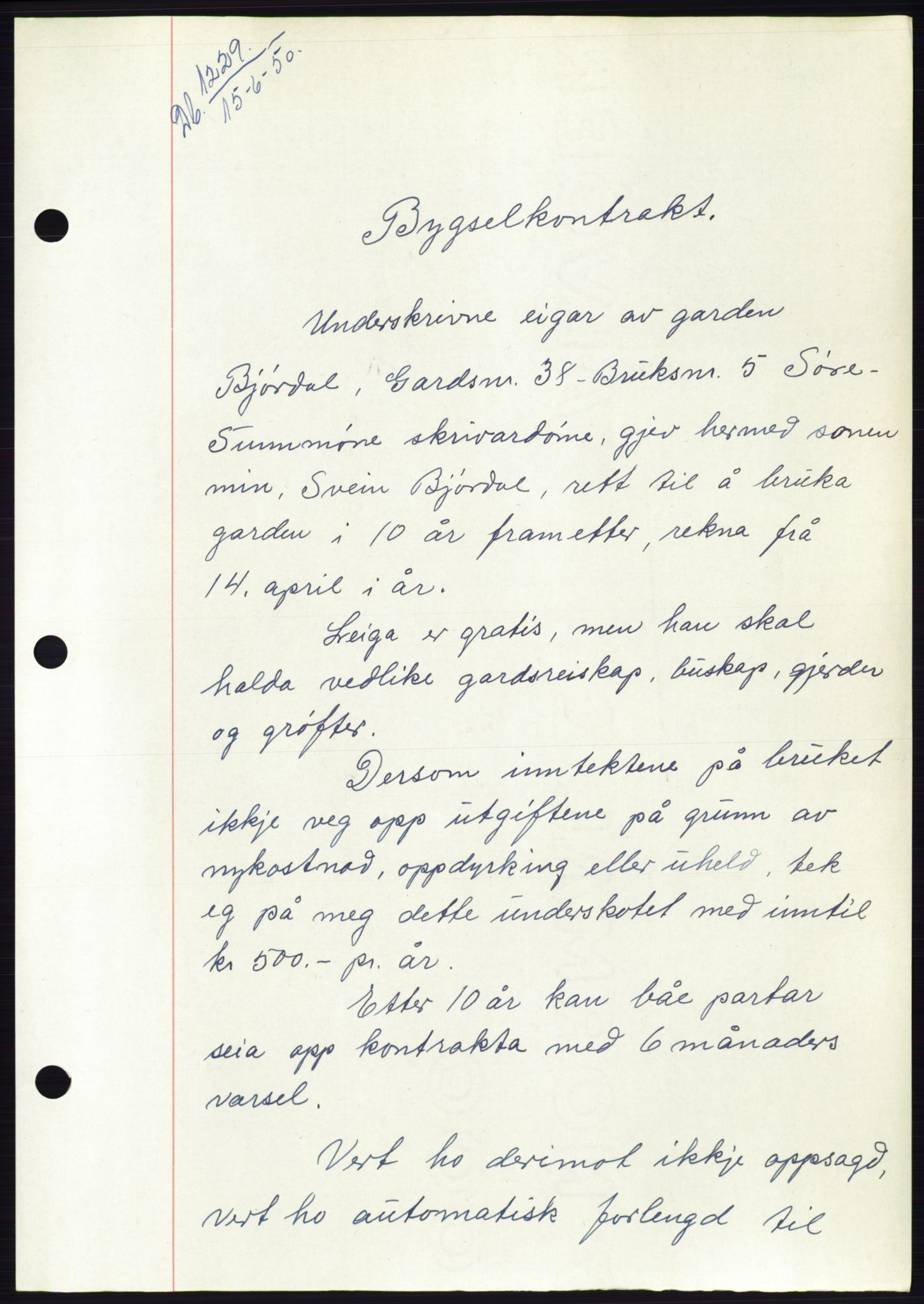 Søre Sunnmøre sorenskriveri, SAT/A-4122/1/2/2C/L0118: Pantebok nr. 6B, 1949-1950, Dagboknr: 1229/1950