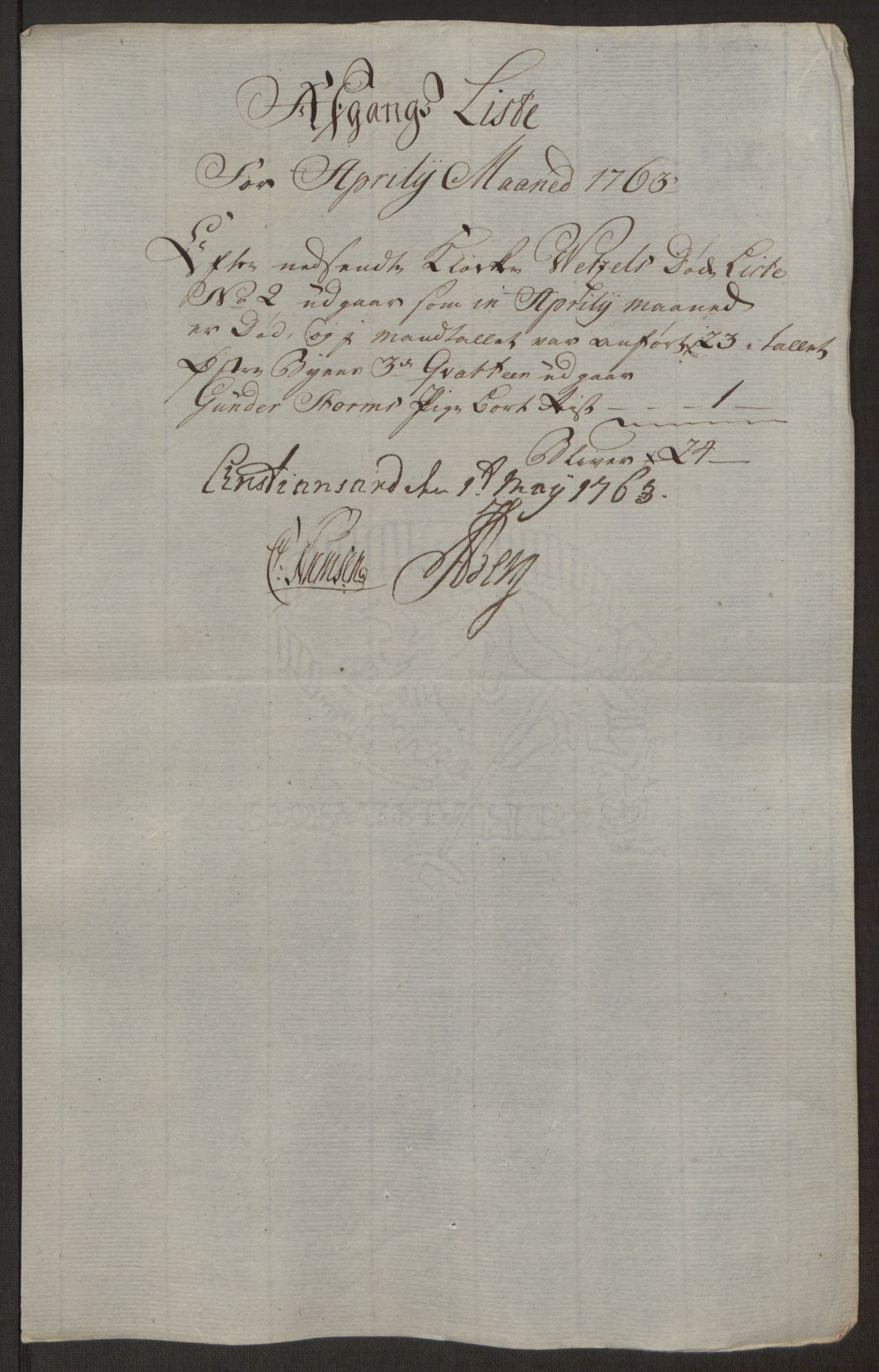 Rentekammeret inntil 1814, Reviderte regnskaper, Byregnskaper, AV/RA-EA-4066/R/Rm/L0265/0001: [M6] Kontribusjonsregnskap / Ekstraskatt, 1762-1764, s. 117