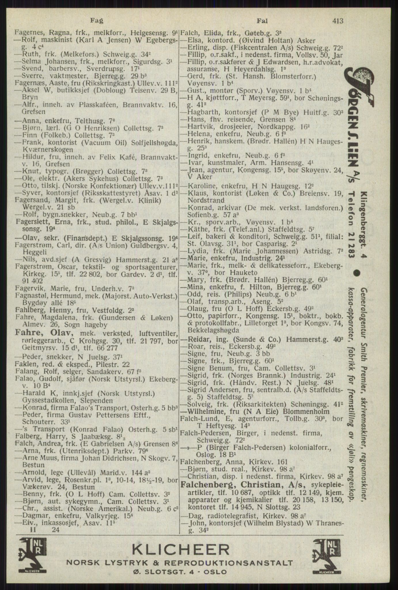 Kristiania/Oslo adressebok, PUBL/-, 1941, s. 413