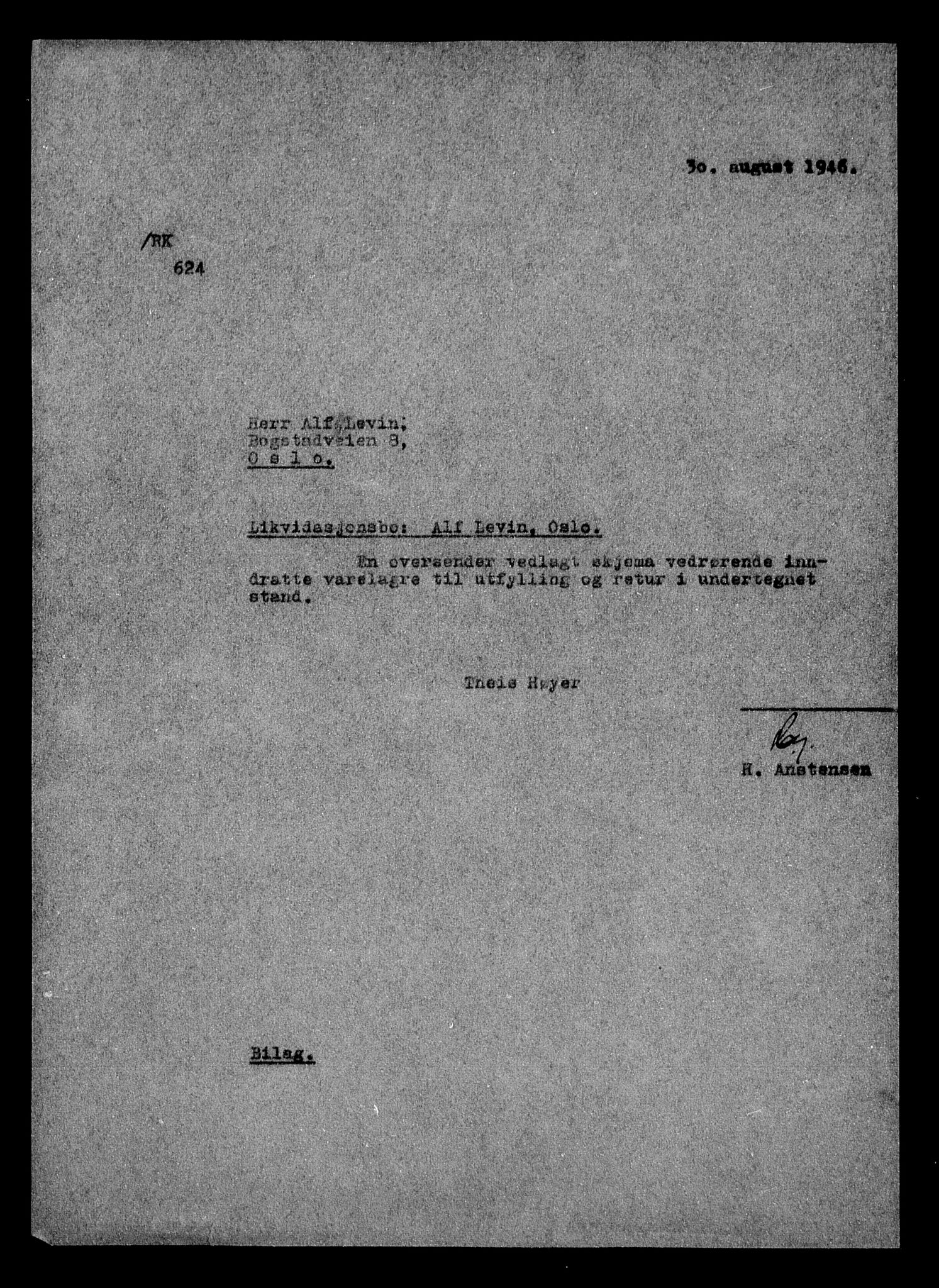 Justisdepartementet, Tilbakeføringskontoret for inndratte formuer, AV/RA-S-1564/H/Hc/Hcc/L0957: --, 1945-1947, s. 15