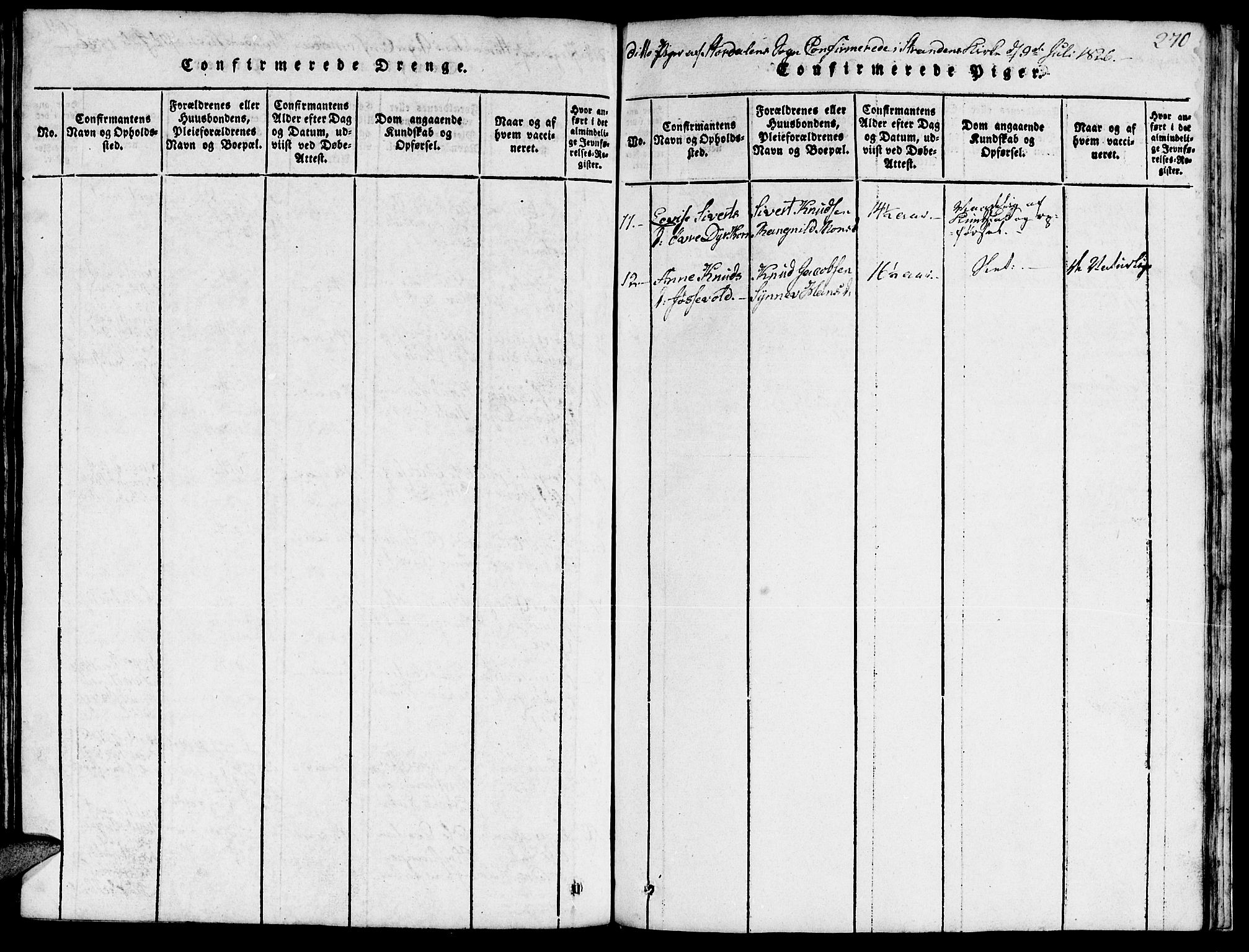 Ministerialprotokoller, klokkerbøker og fødselsregistre - Møre og Romsdal, AV/SAT-A-1454/520/L0289: Klokkerbok nr. 520C01, 1817-1837, s. 270