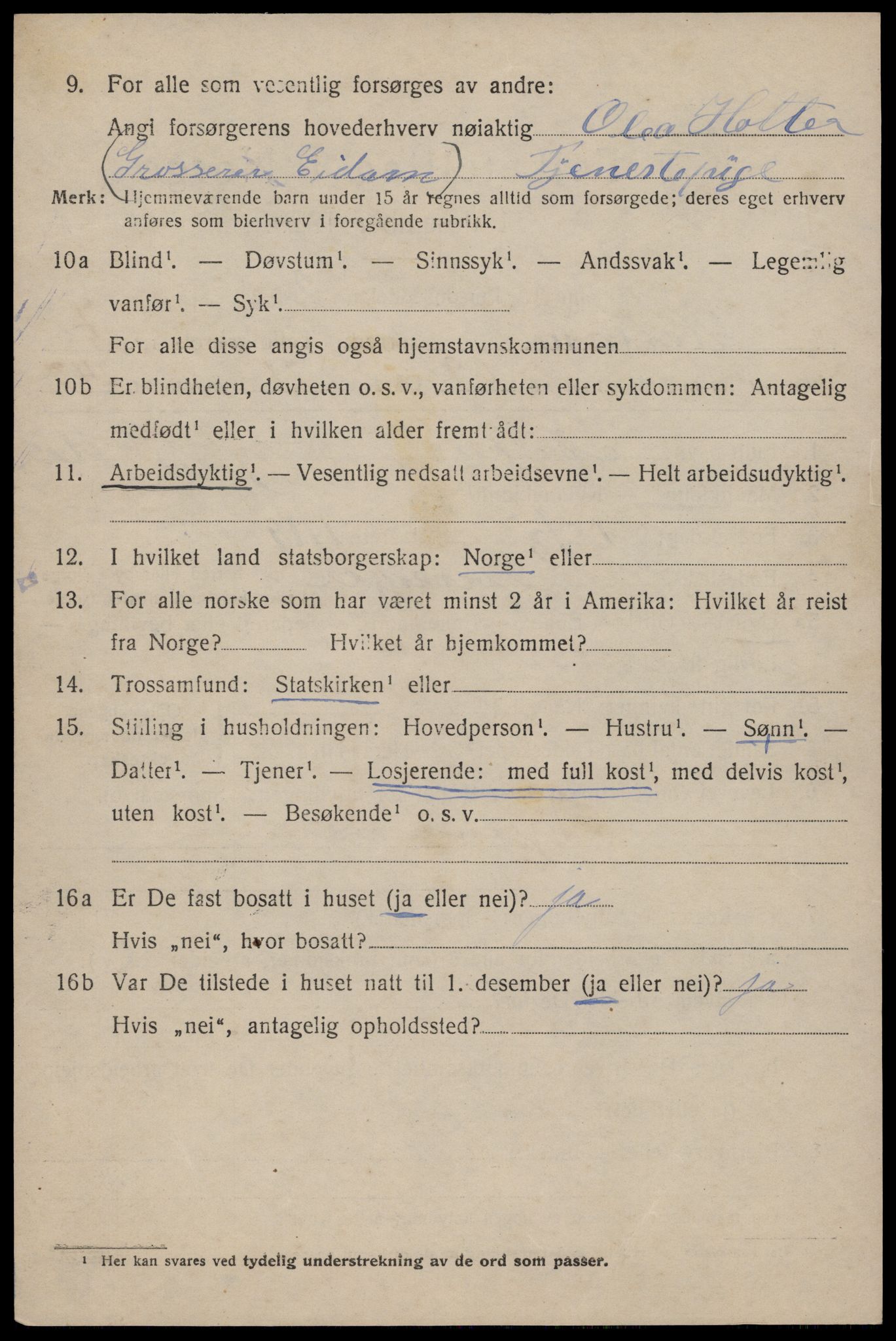 SAST, Folketelling 1920 for 1126 Hetland herred, 1920, s. 14912