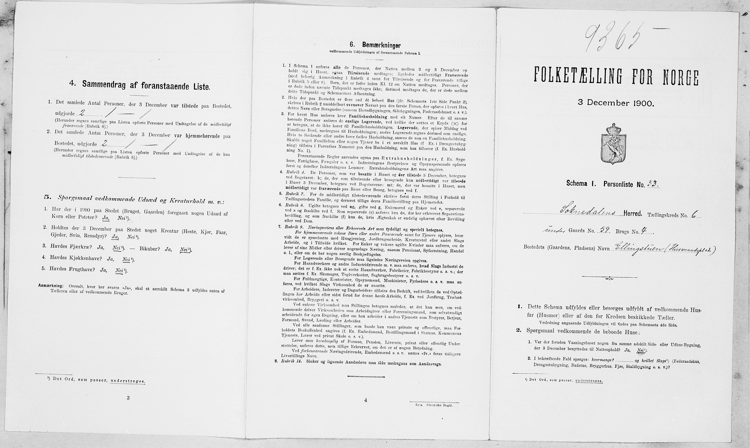 SAT, Folketelling 1900 for 1649 Soknedal herred, 1900, s. 480