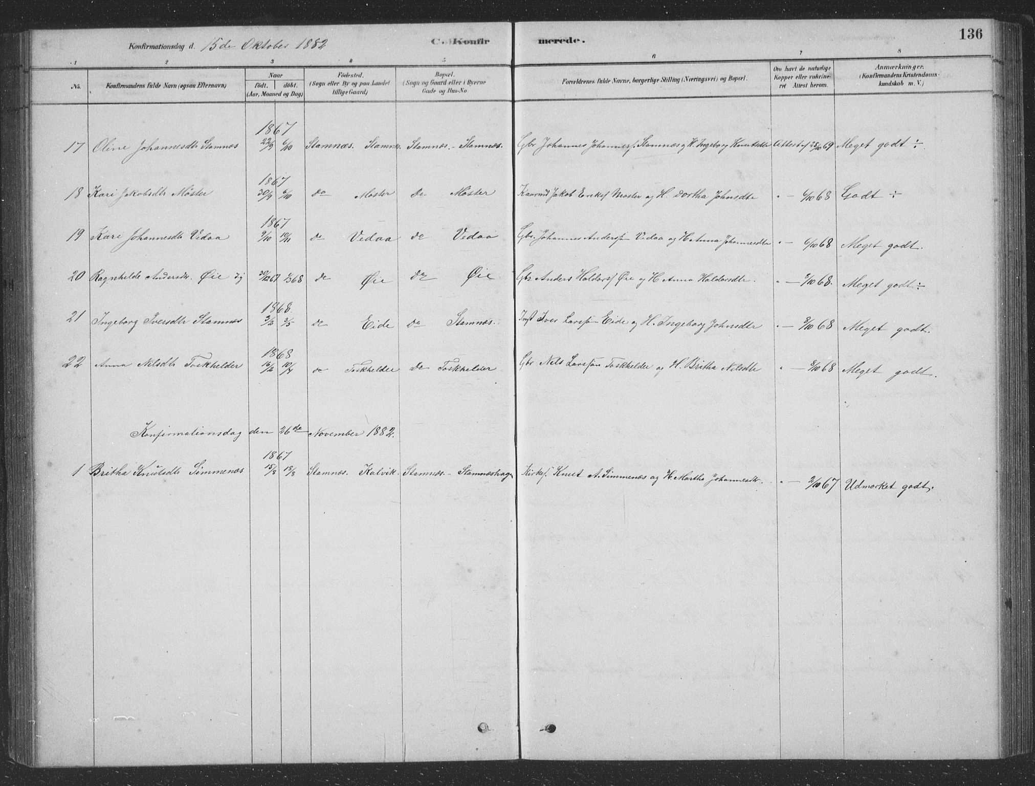 Vaksdal Sokneprestembete, AV/SAB-A-78901/H/Hab: Klokkerbok nr. D 1, 1878-1939, s. 136
