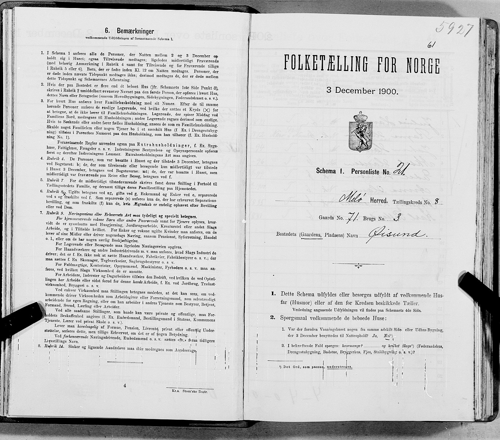 SAT, Folketelling 1900 for 1837 Meløy herred, 1900, s. 1148
