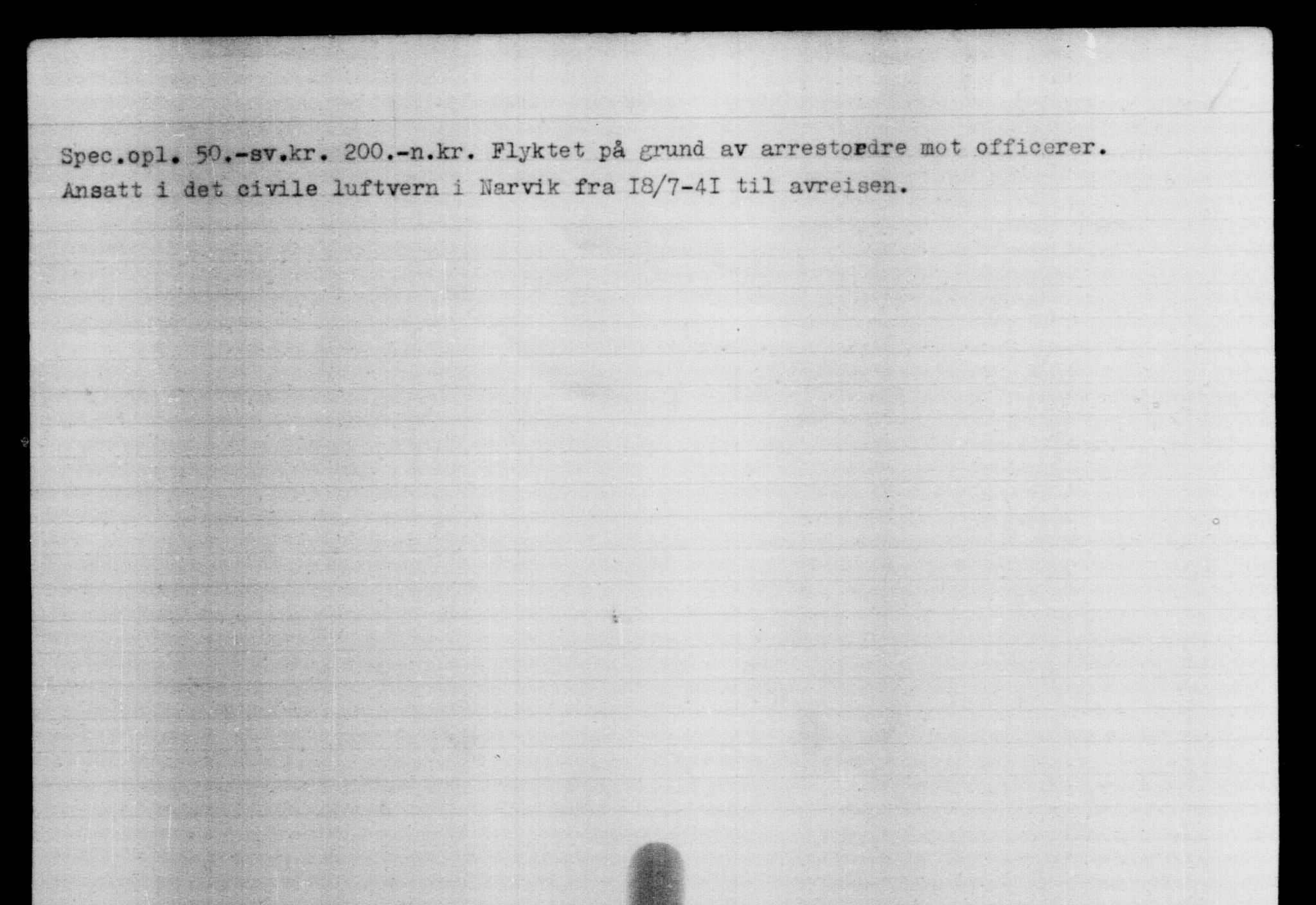 Utenriksstasjonene, Legasjonen i Stockholm, Flyktningkontoret, AV/RA-S-6753/V/Va/L0004: Kjesäterkartoteket, flyktning nr. 3496-6610, 1940-1945, s. 642