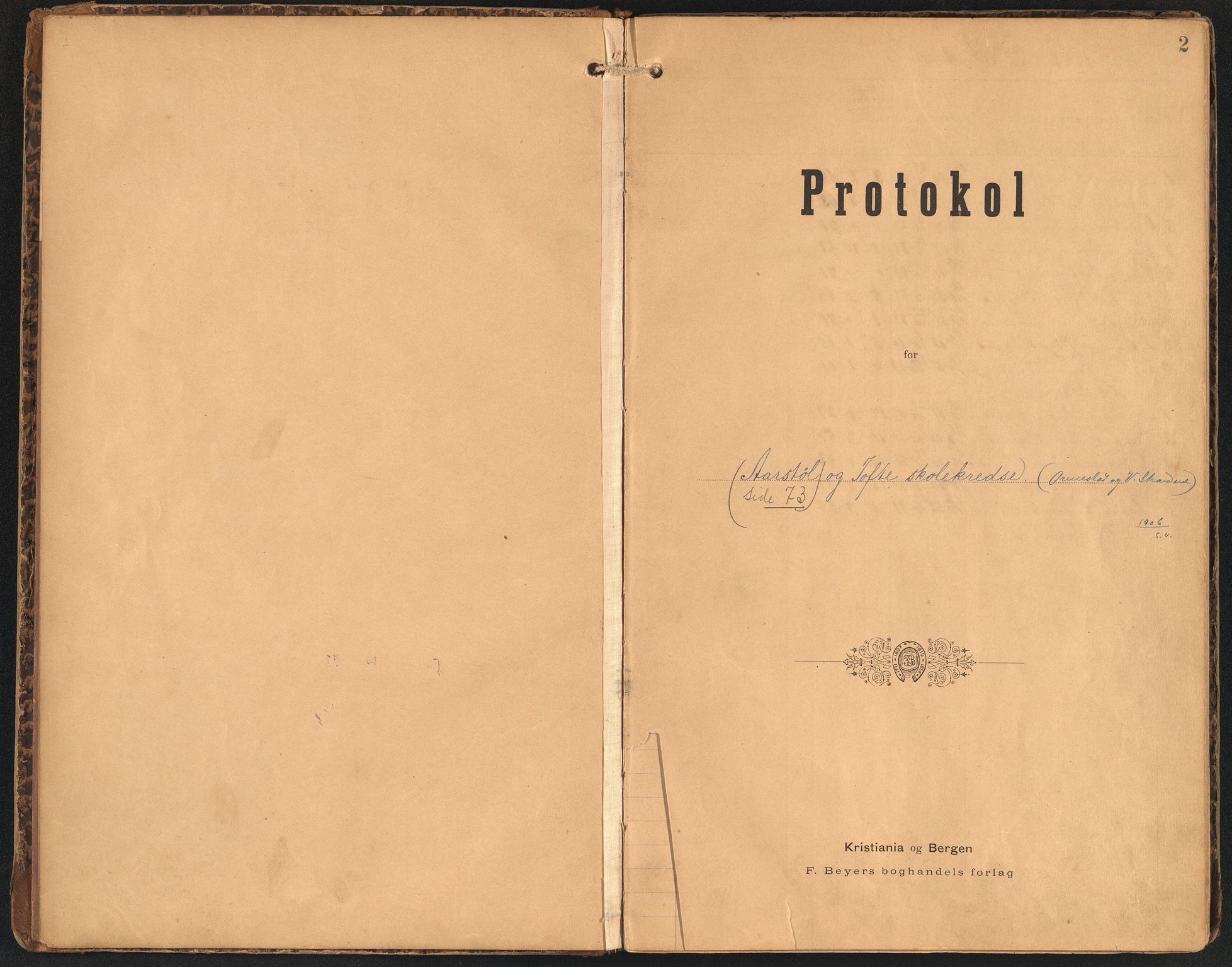 Søgne kommune - Tofte Krets, ARKSOR/1018SØ562/H/L0001: Skoleprotokoll (d), 1892-1923