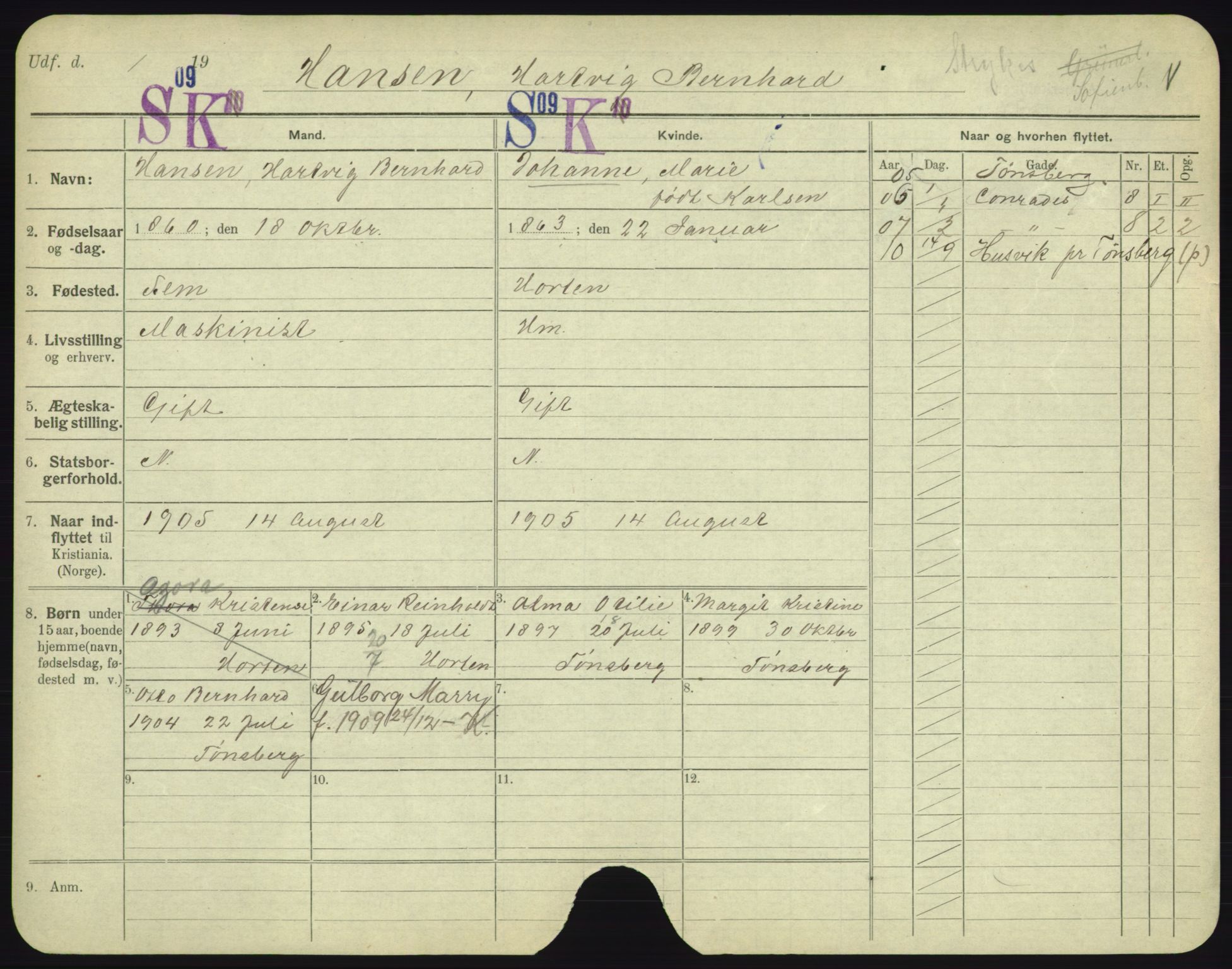 Oslo folkeregister, Registerkort, AV/SAO-A-11715/F/Fa/Fac/L0004: Menn, 1906-1914, s. 102a