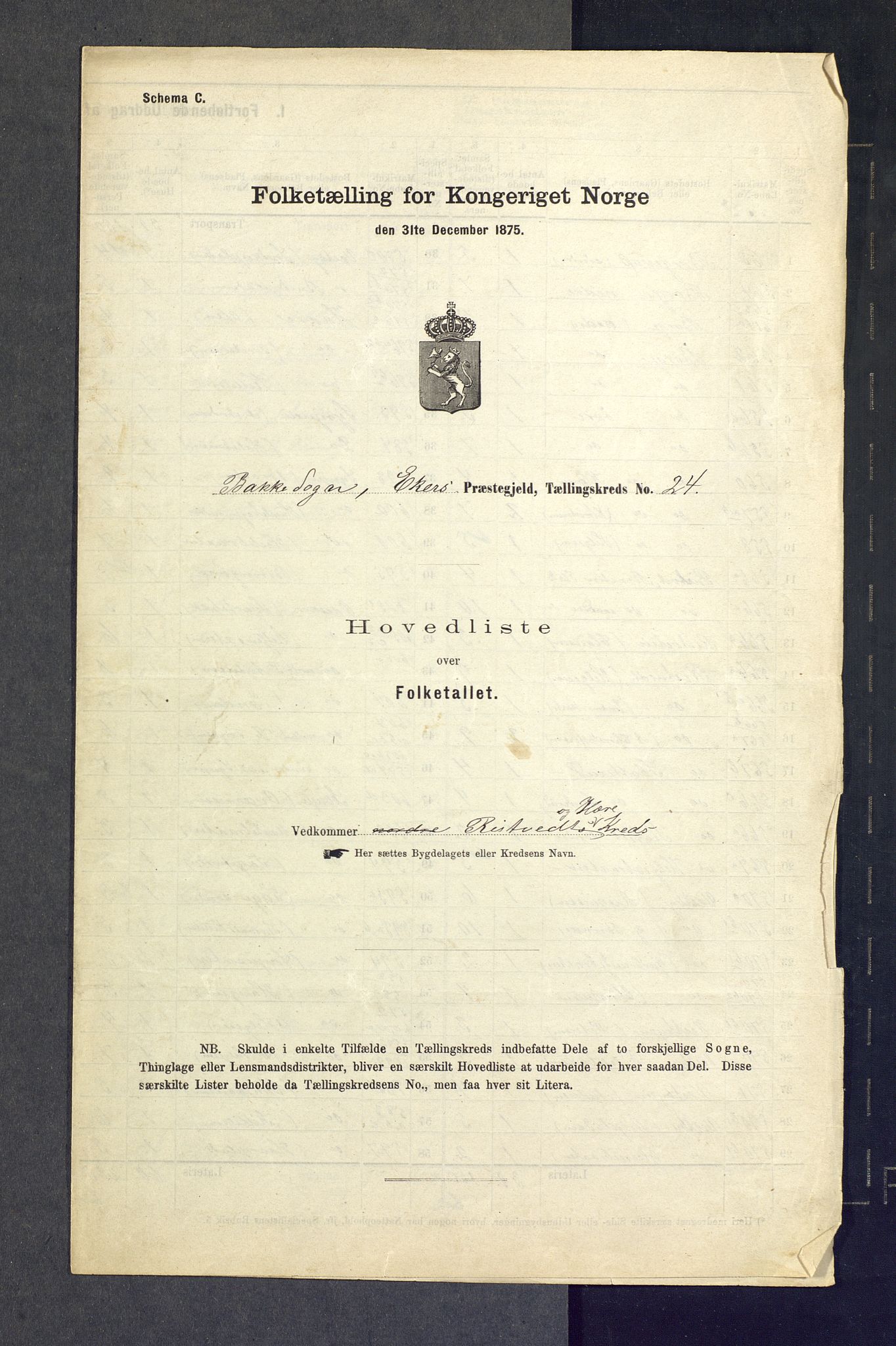 SAKO, Folketelling 1875 for 0624P Eiker prestegjeld, 1875, s. 131