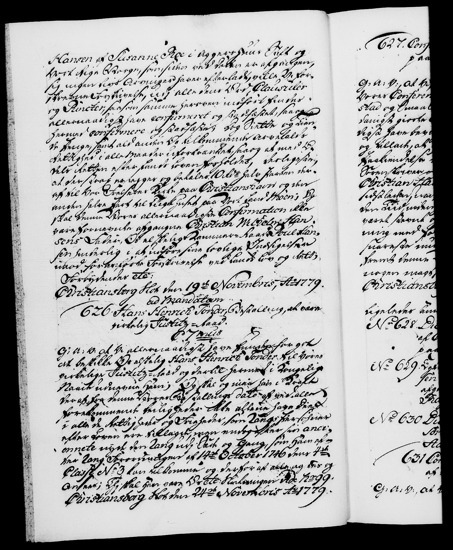 Danske Kanselli 1572-1799, AV/RA-EA-3023/F/Fc/Fca/Fcaa/L0048: Norske registre, 1779-1781, s. 201b