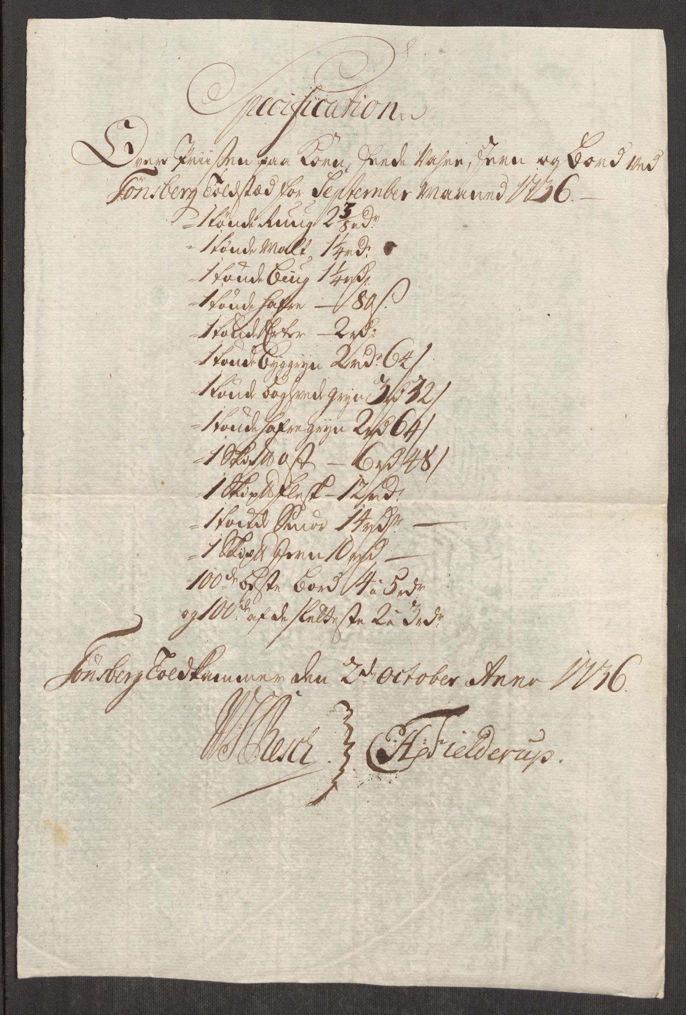 Rentekammeret inntil 1814, Realistisk ordnet avdeling, AV/RA-EA-4070/Oe/L0001: [Ø1]: Priskuranter, 1712-1739, s. 367