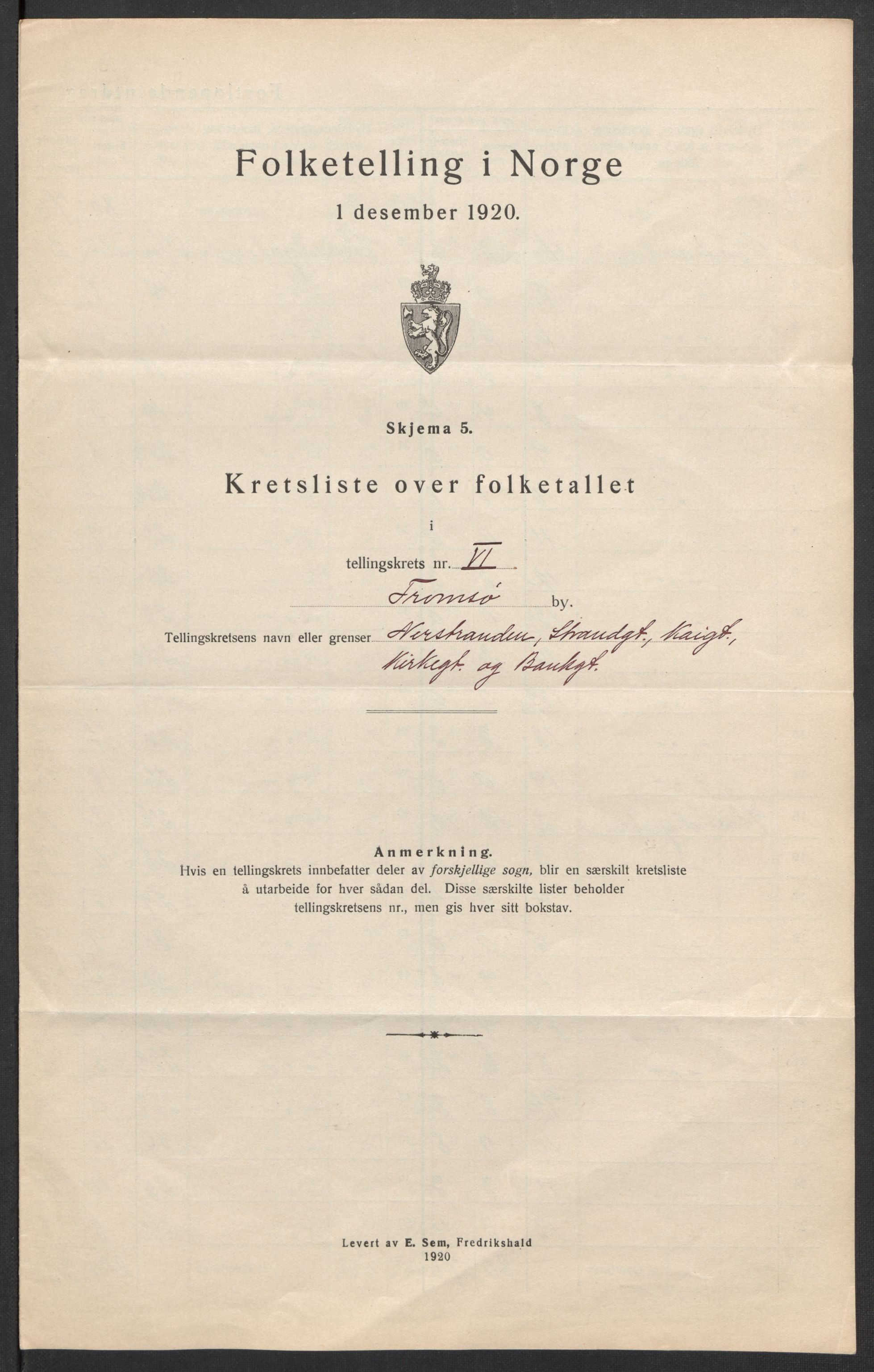 SATØ, Folketelling 1920 for 1902 Tromsø kjøpstad, 1920, s. 20