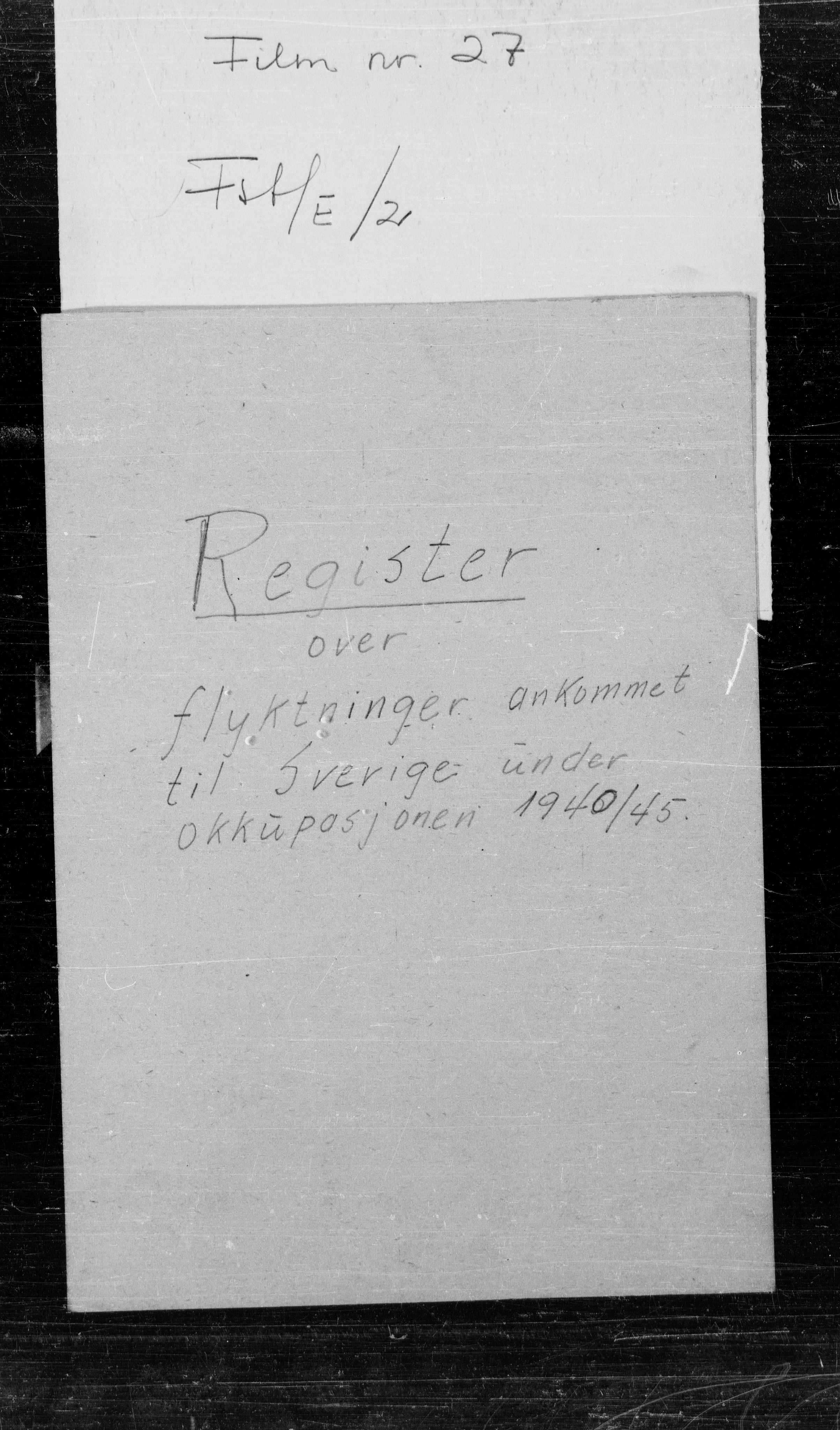 Utenriksstasjonene, Legasjonen i Stockholm, Flyktningkontoret, AV/RA-S-6753/V/Va/L0022: Alfabetisk register til Kjesäterkartoteket, 1940-1945, s. 1