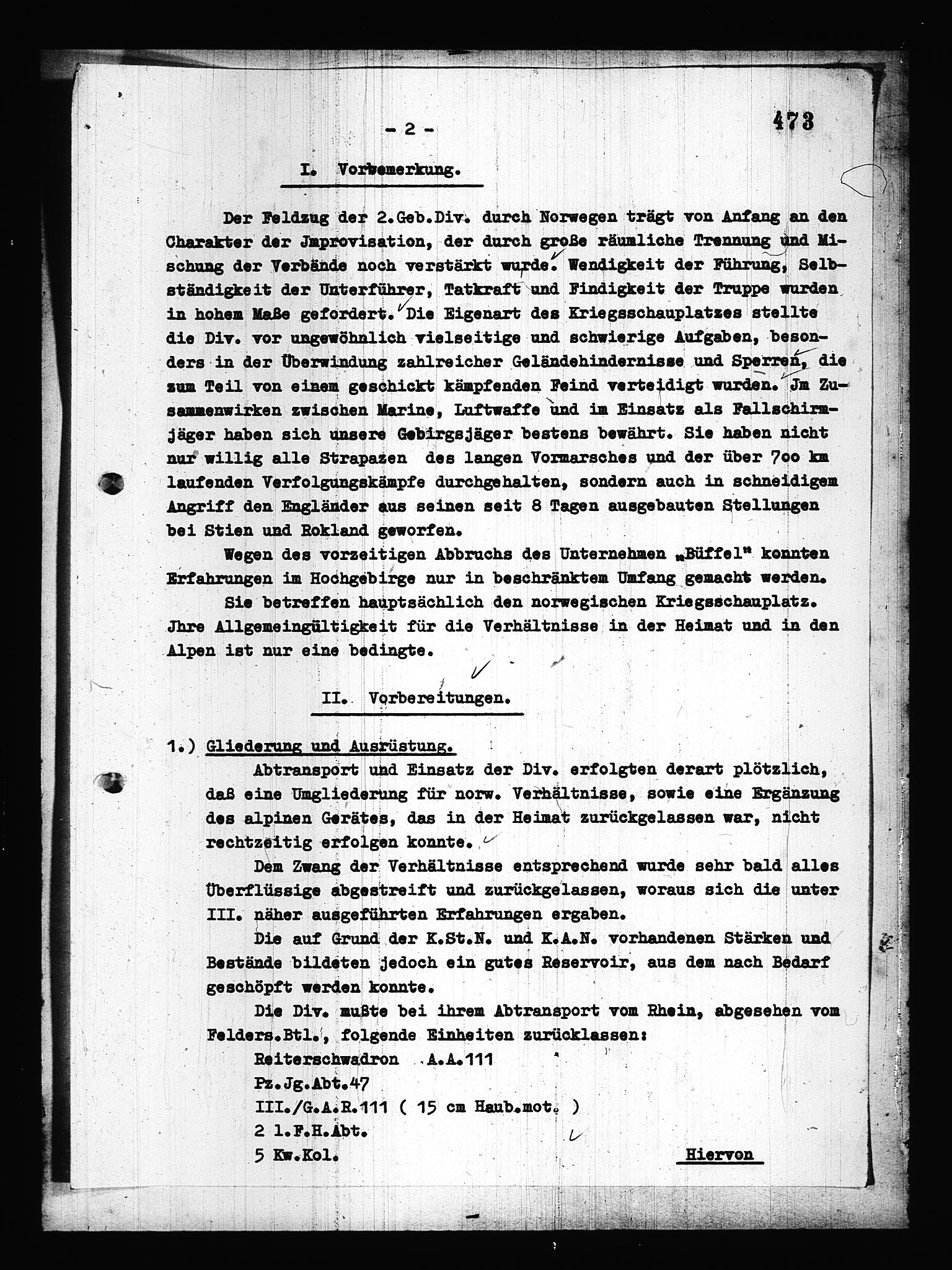 Documents Section, RA/RAFA-2200/V/L0082: Amerikansk mikrofilm "Captured German Documents".
Box No. 721.  FKA jnr. 619/1954., 1940, s. 4