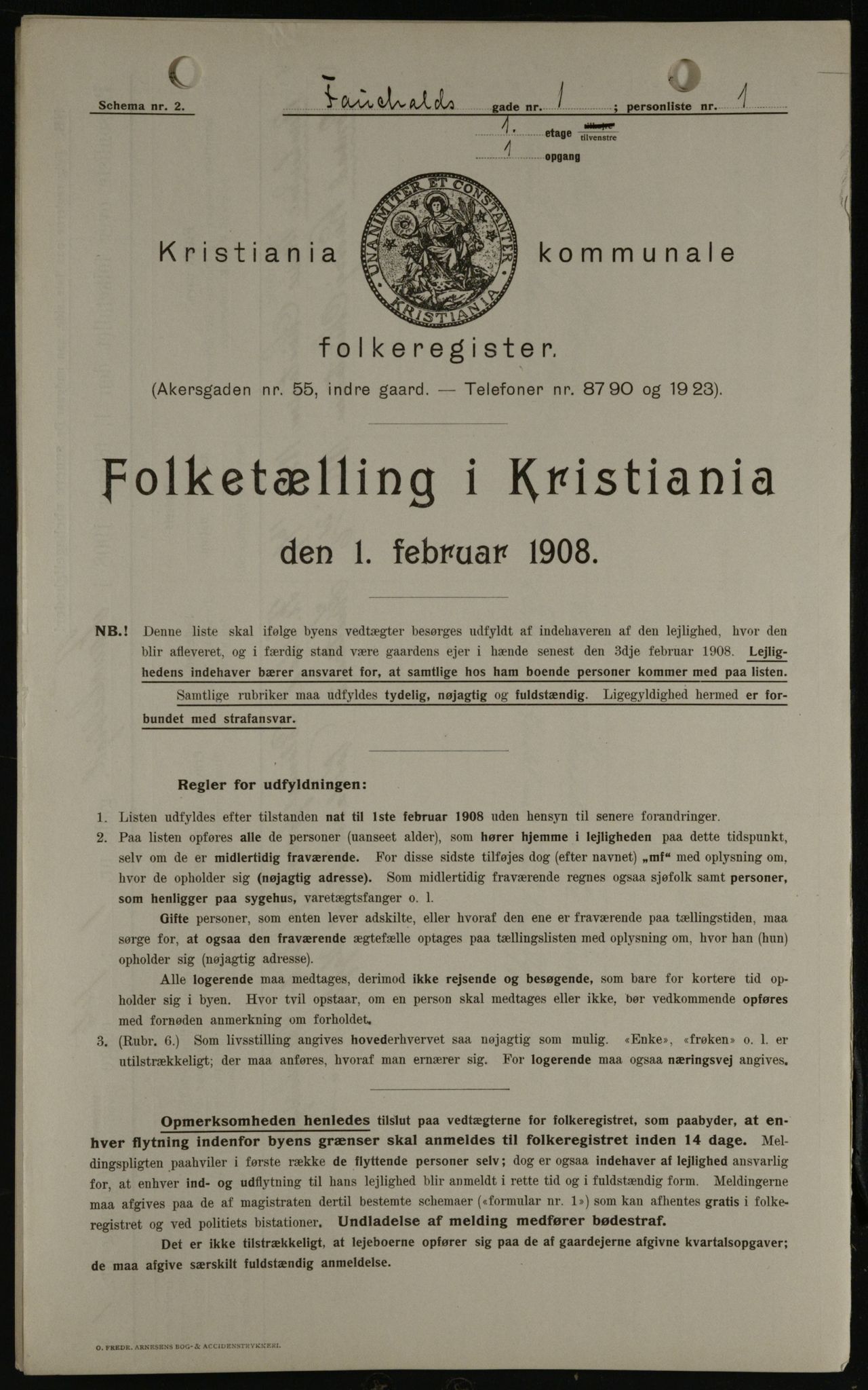 OBA, Kommunal folketelling 1.2.1908 for Kristiania kjøpstad, 1908, s. 21503