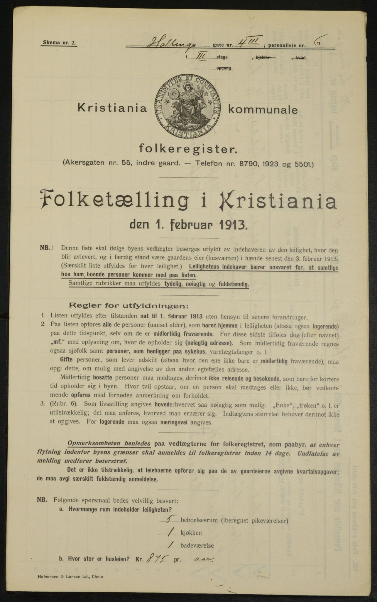 OBA, Kommunal folketelling 1.2.1913 for Kristiania, 1913, s. 34202