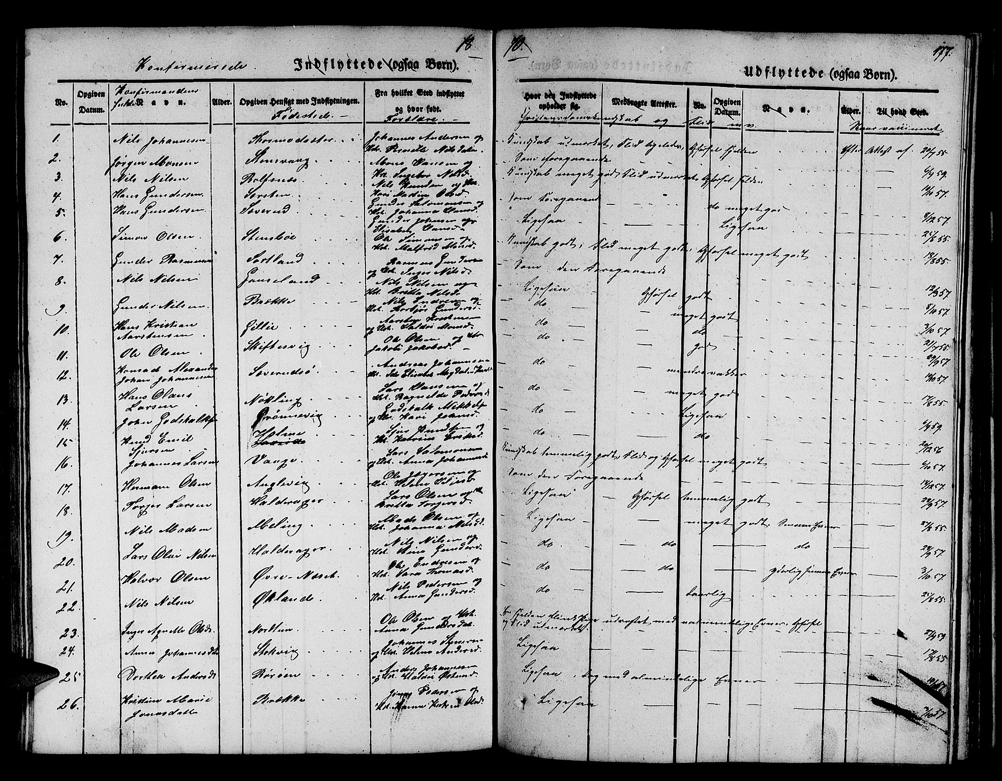Finnås sokneprestembete, AV/SAB-A-99925/H/Ha/Hab/Habb/L0001: Klokkerbok nr. B 1, 1851-1870, s. 177