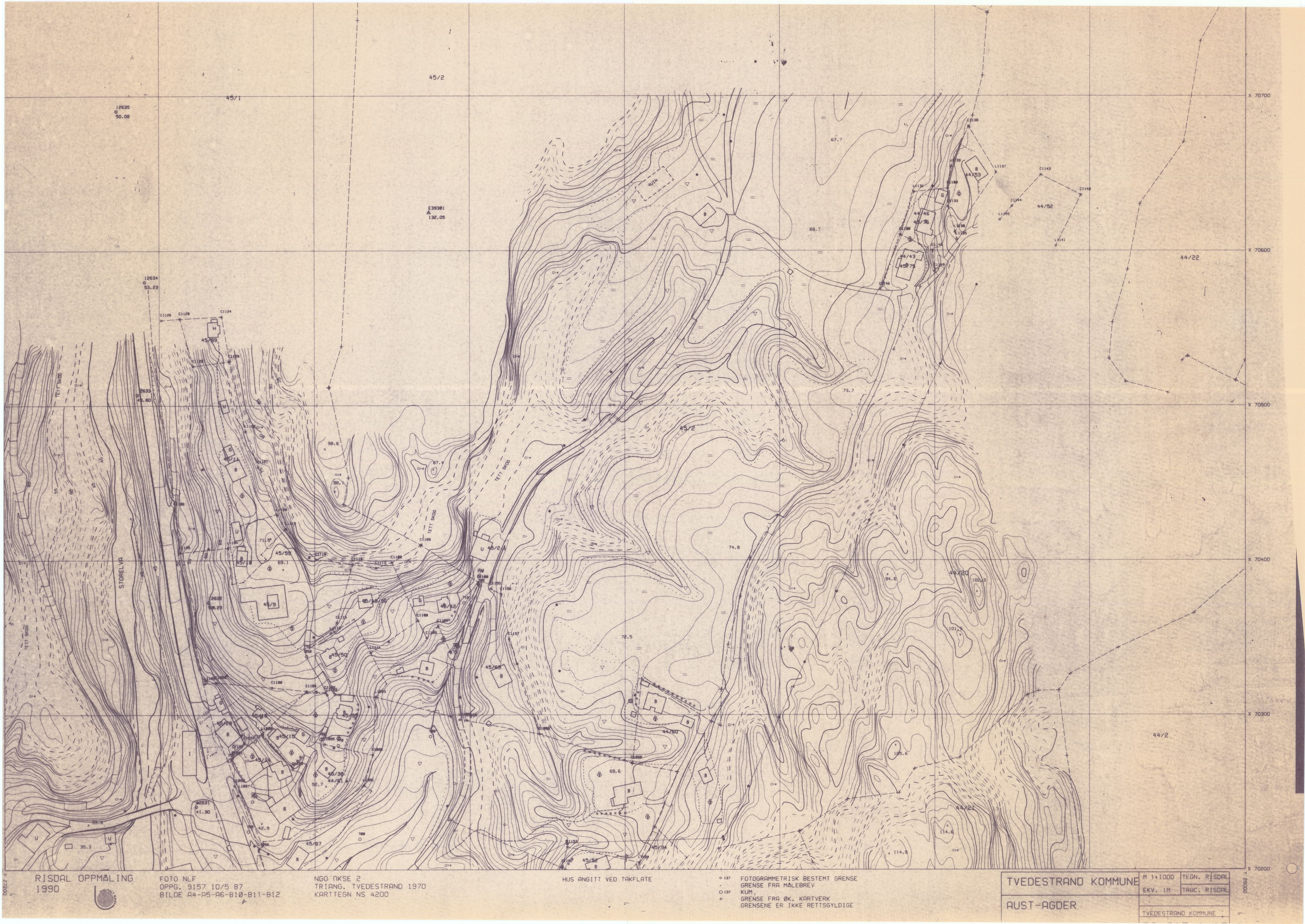 Jacob Aall & Søn AS, NESJ/NJM-007/10/L0014: Risdal oppmåling 1970, 1970