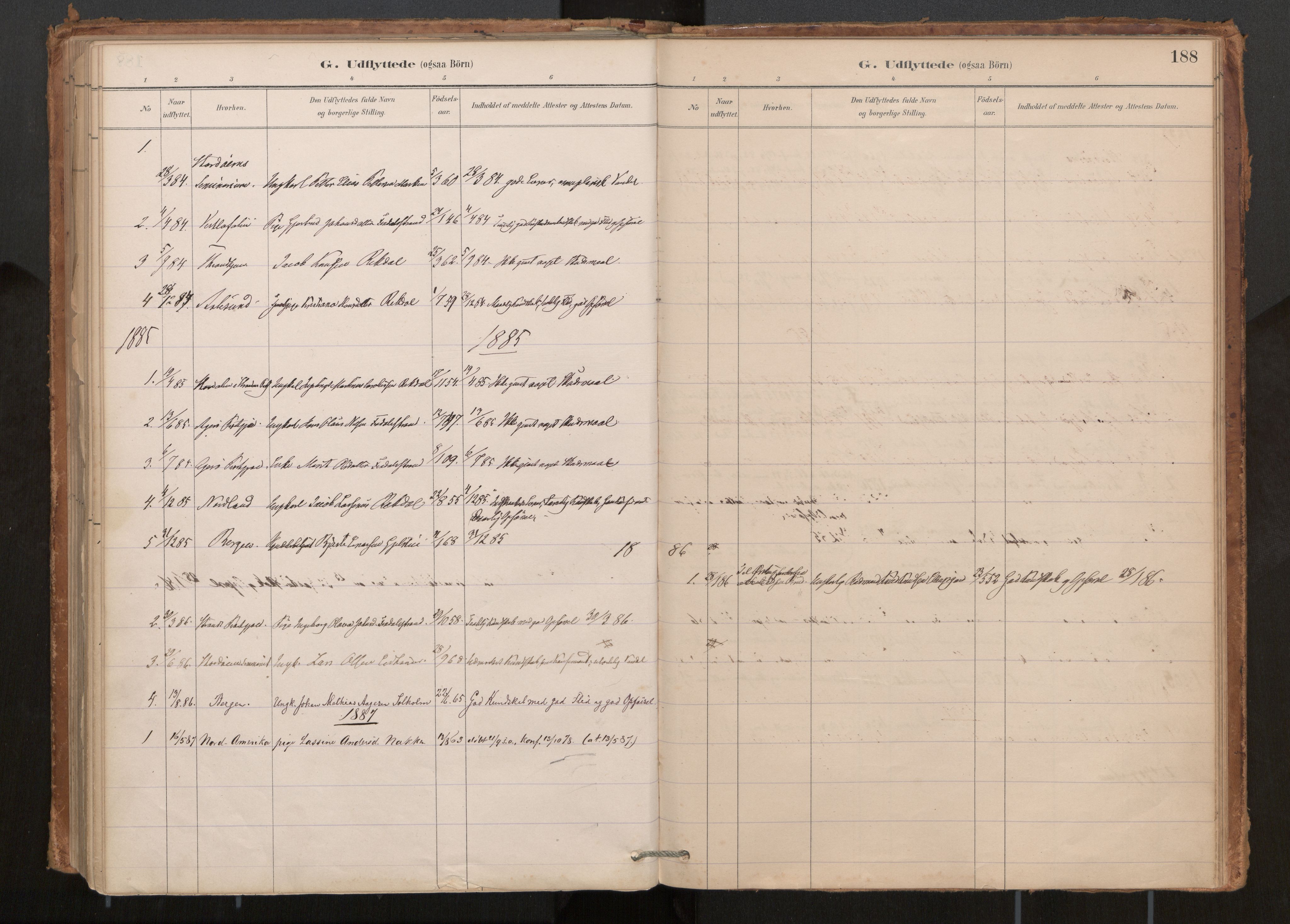 Ministerialprotokoller, klokkerbøker og fødselsregistre - Møre og Romsdal, SAT/A-1454/540/L0540a: Ministerialbok nr. 540A02, 1884-1908, s. 188