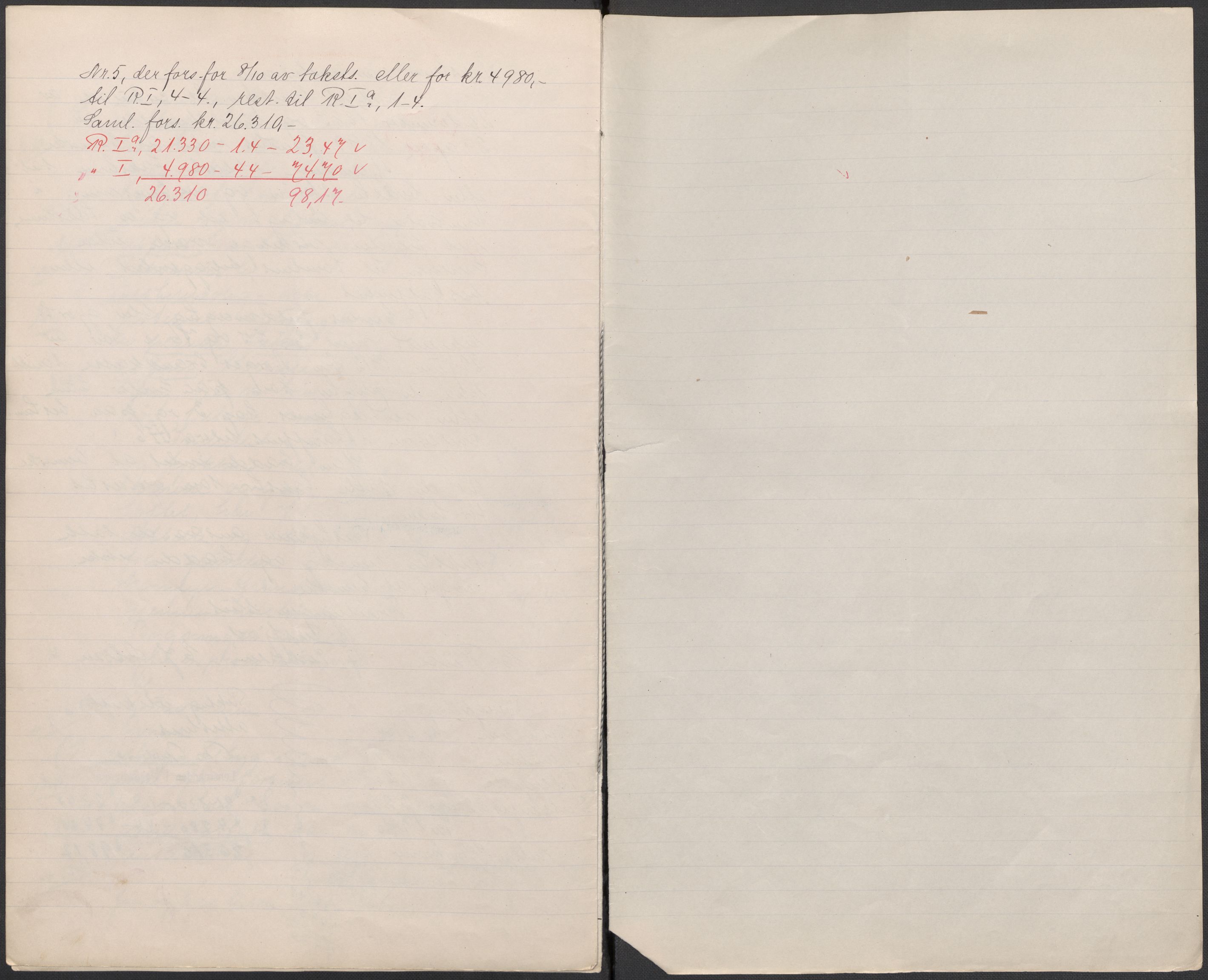 Norges Brannkasse, AV/RA-S-1549/E/Eu/L0009: Branntakster for Vadsø by, 1846-1953, s. 5