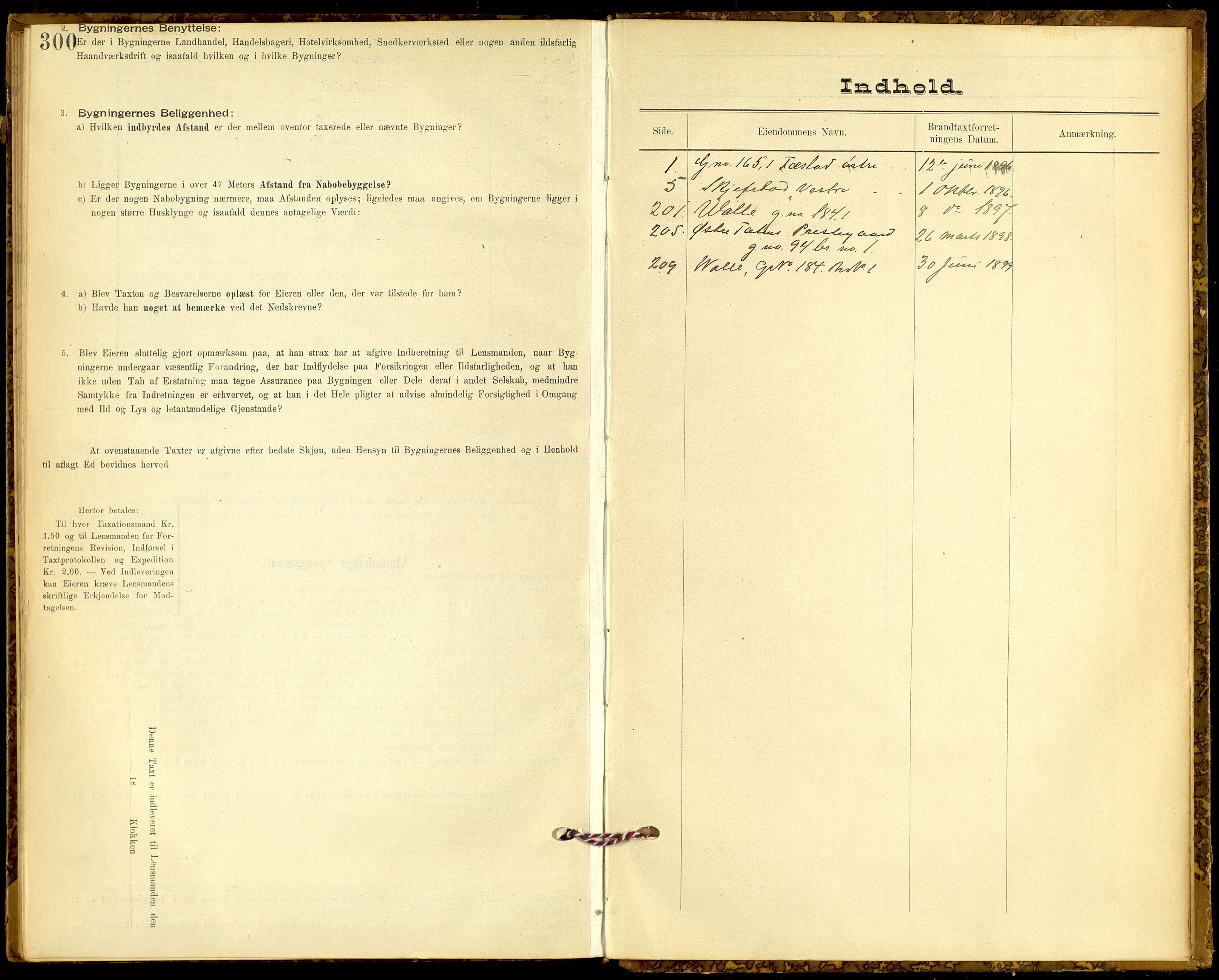 Norges Brannkasse, Østre Toten, AV/SAH-NBRANT-046/F/L0002: Branntakstprotokoll, 1896-1905, s. 300