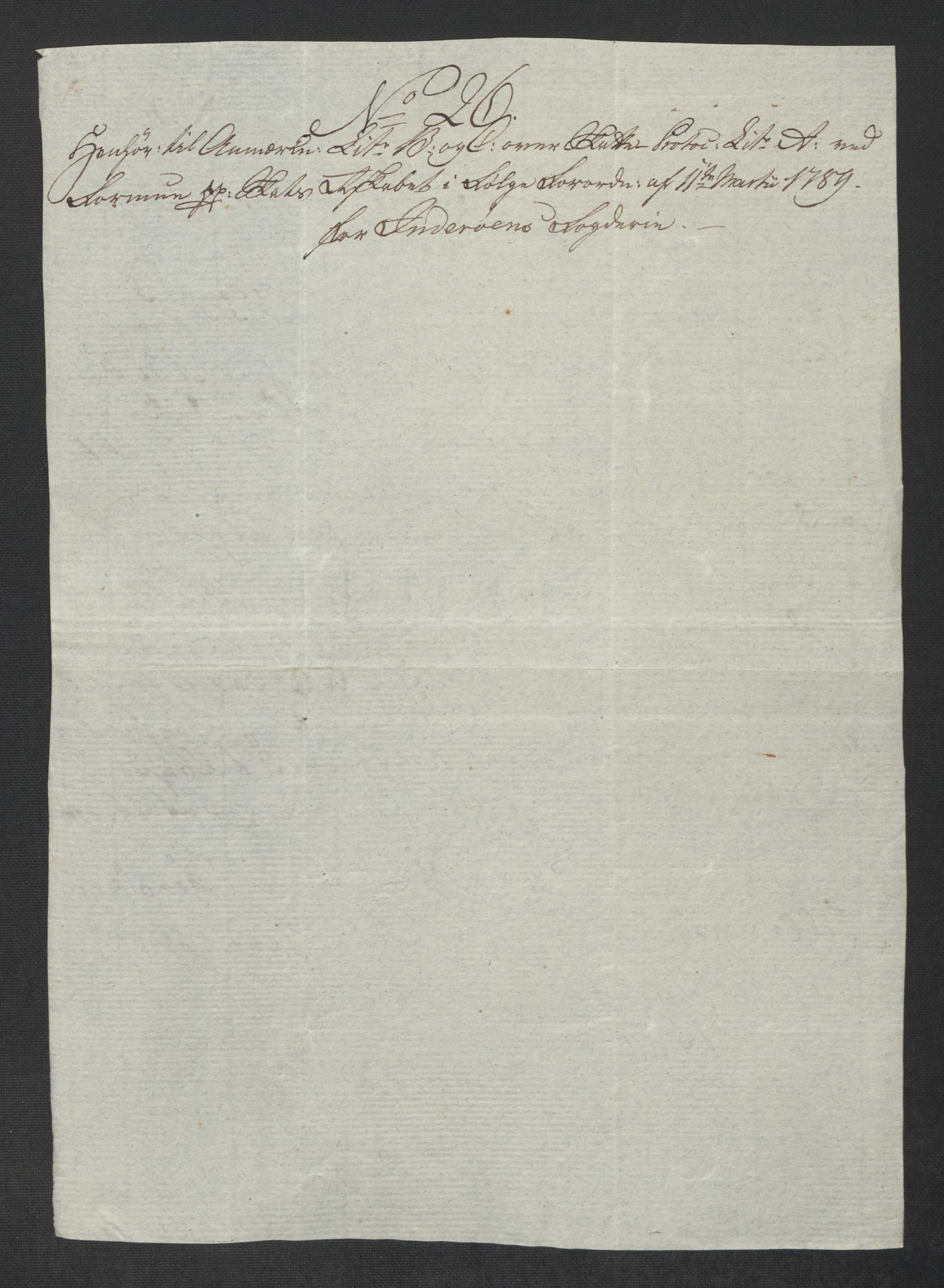 Rentekammeret inntil 1814, Reviderte regnskaper, Mindre regnskaper, AV/RA-EA-4068/Rf/Rfe/L0017: Inderøy fogderi, Jarlsberg grevskap, 1789, s. 77