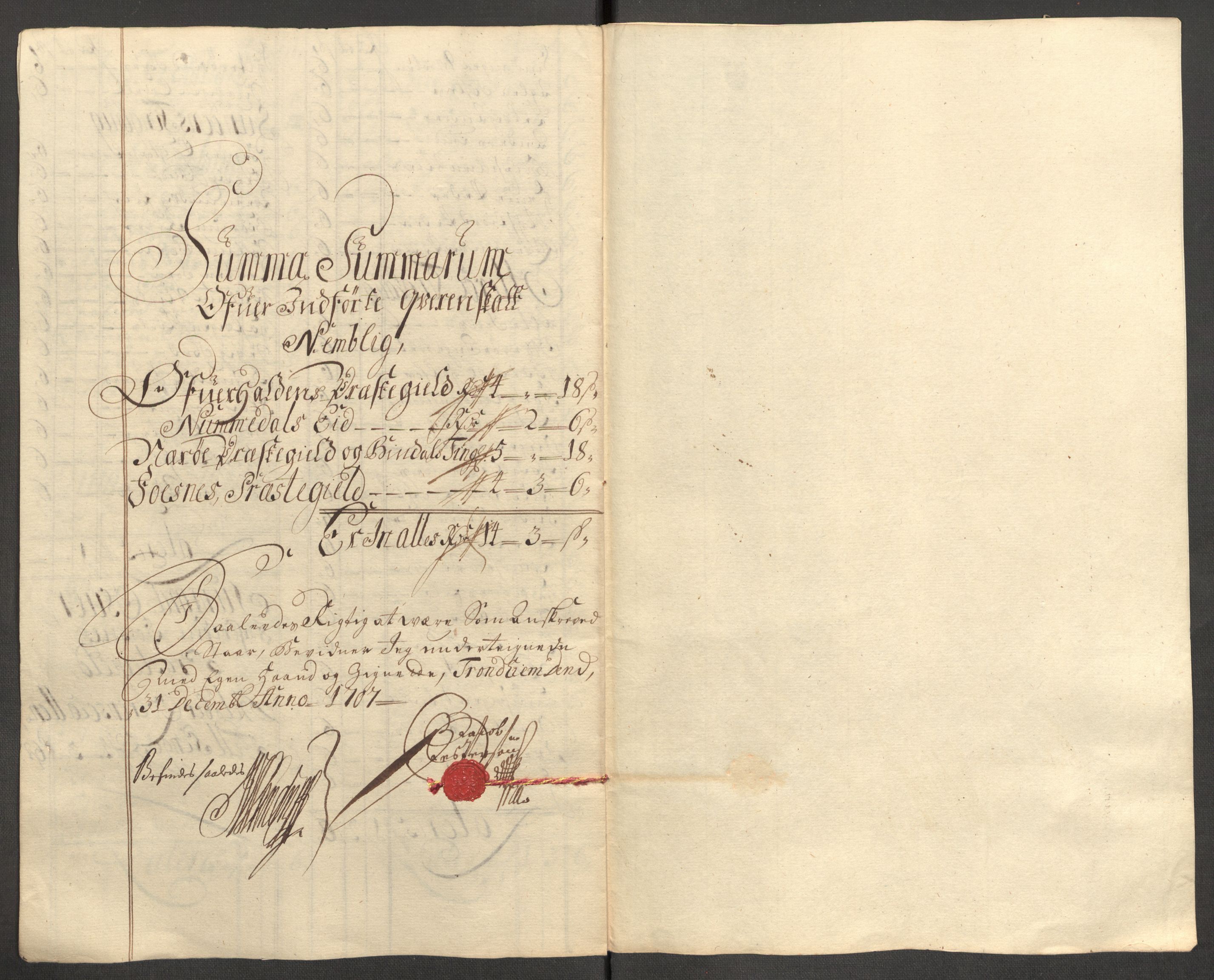 Rentekammeret inntil 1814, Reviderte regnskaper, Fogderegnskap, AV/RA-EA-4092/R64/L4430: Fogderegnskap Namdal, 1707-1708, s. 113