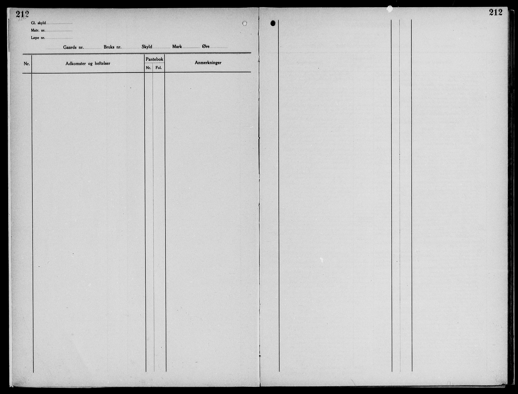 Midhordland sorenskriveri, SAB/A-3001/1/G/Ga/Gab/L0077b: Panteregister nr. II.A.b.77b, s. 212