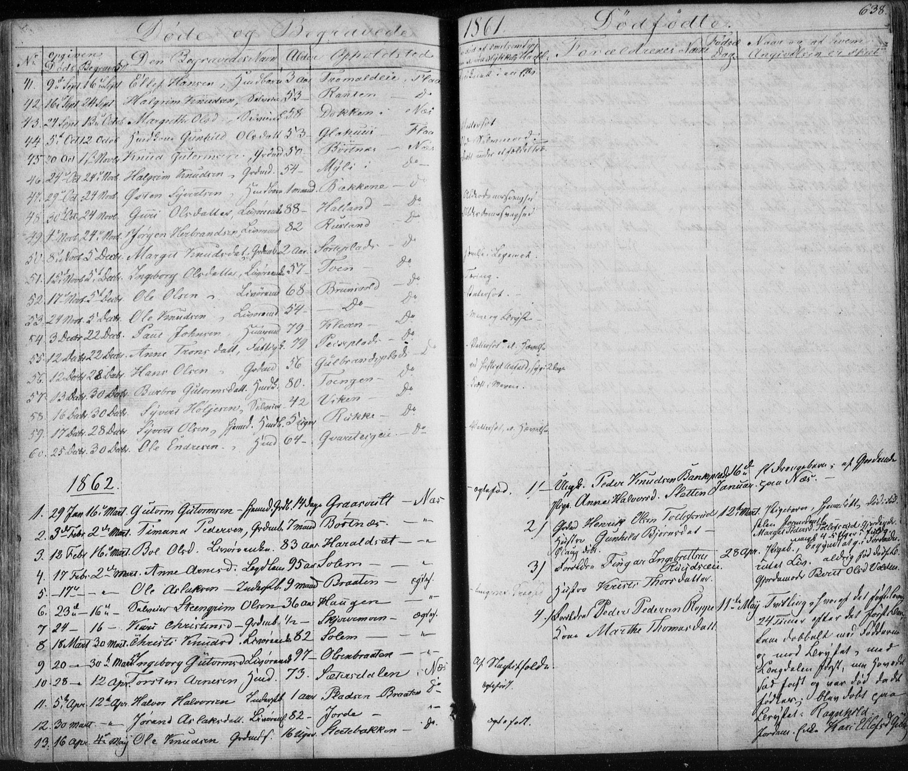 Nes kirkebøker, AV/SAKO-A-236/F/Fa/L0009: Ministerialbok nr. 9, 1834-1863, s. 638