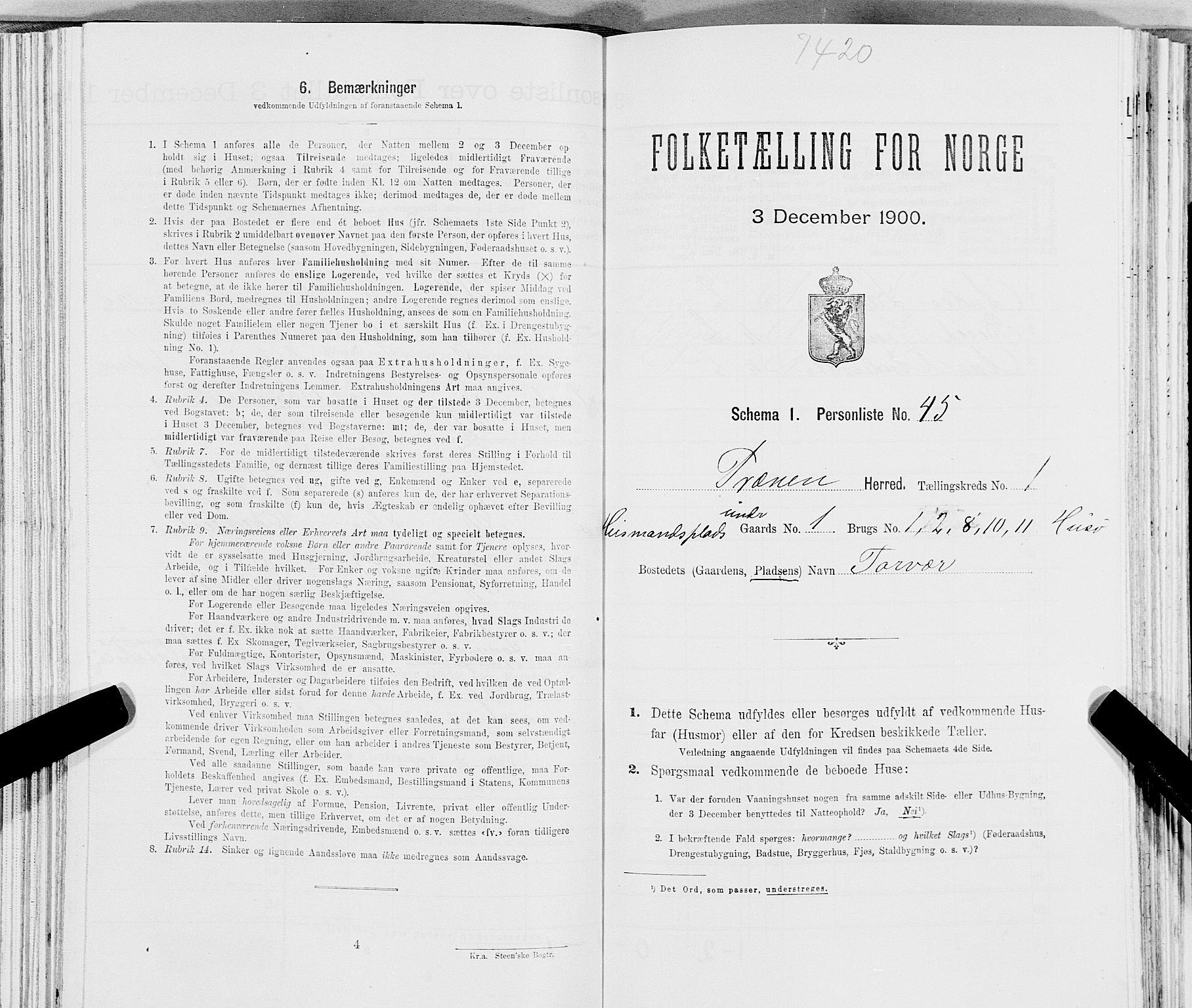 SAT, Folketelling 1900 for 1835 Træna herred, 1900, s. 142