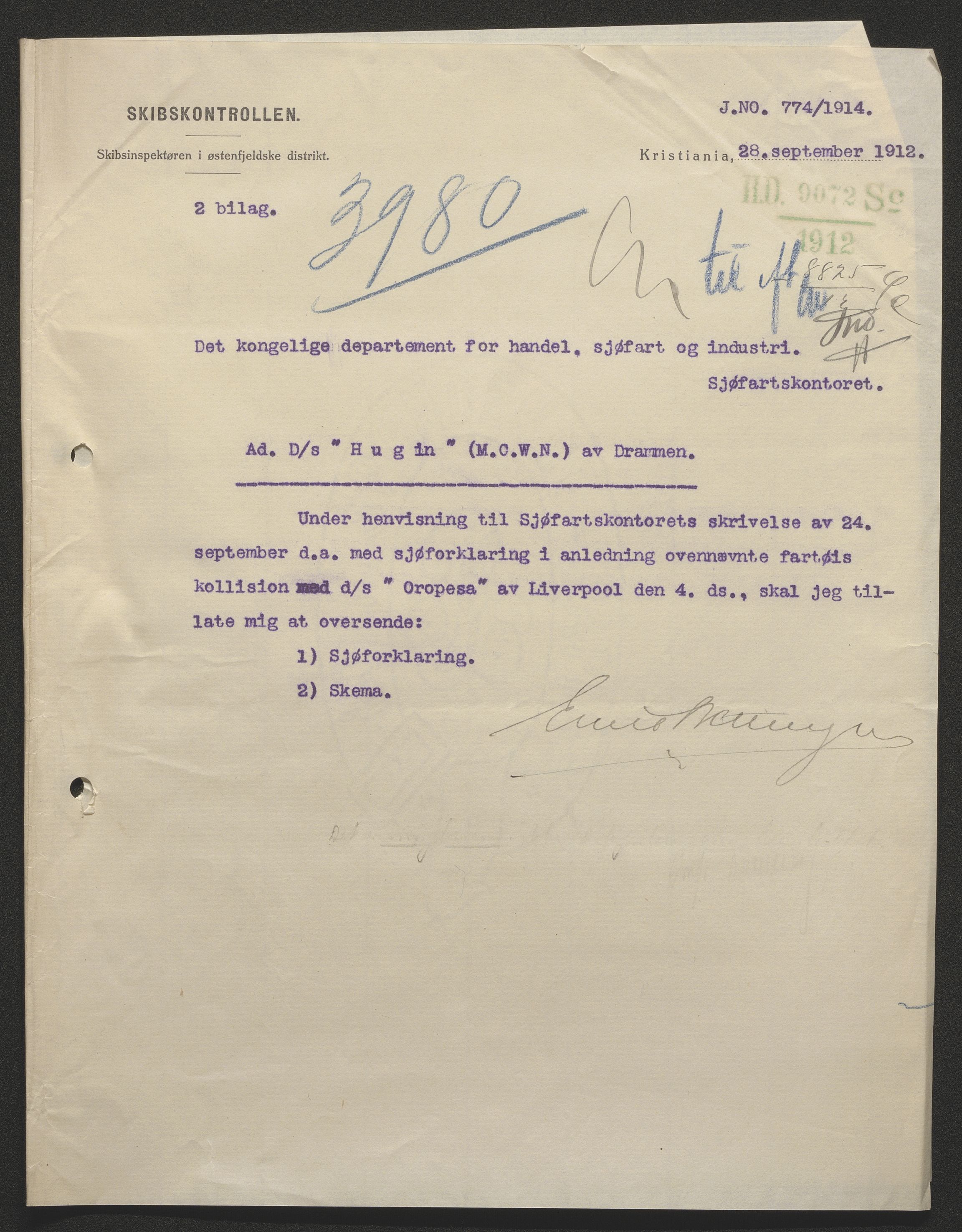 Sjøfartsdirektoratet med forløpere, skipsmapper slettede skip, AV/RA-S-4998/F/Fa/L0519: --, 1850-1922, s. 262