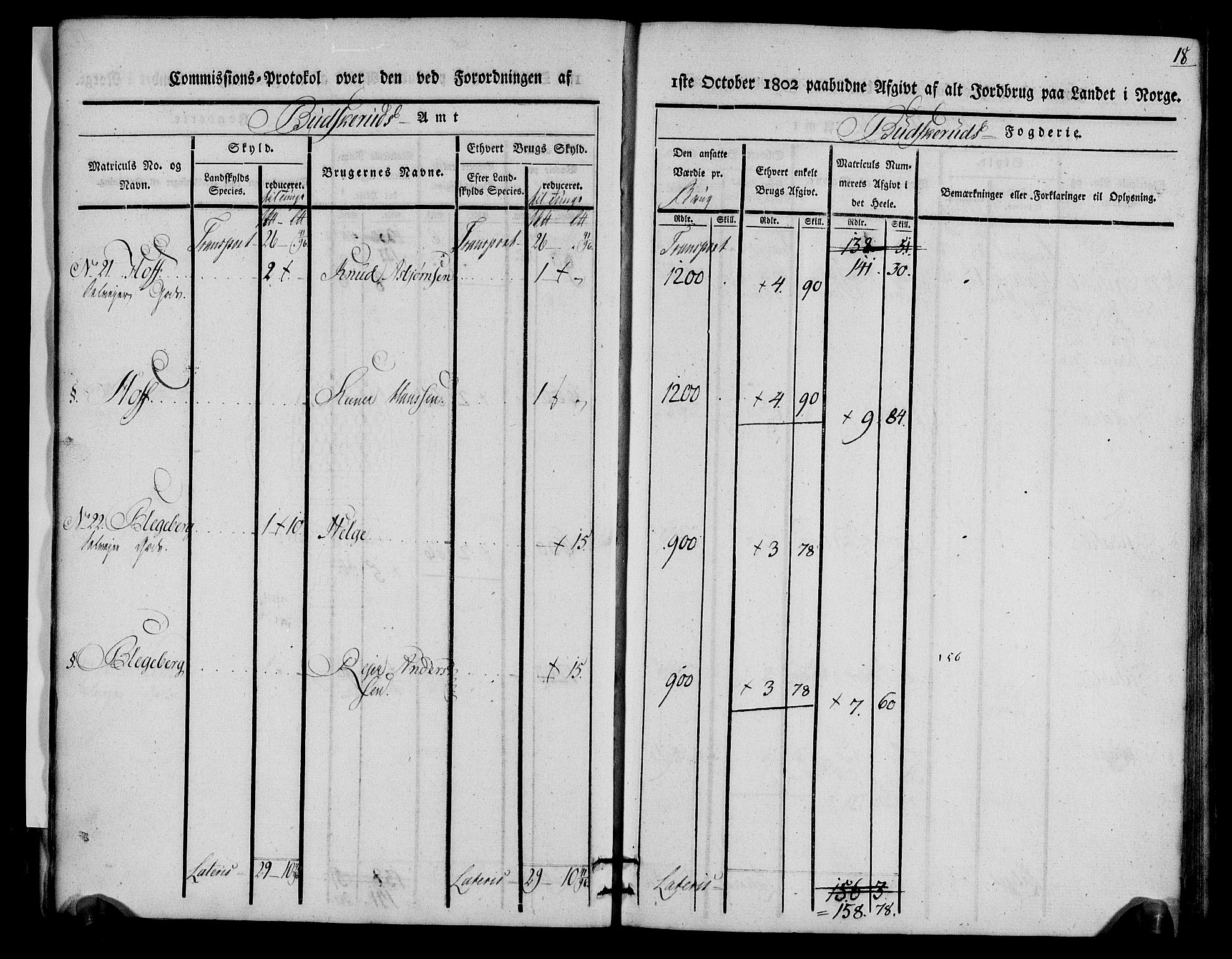 Rentekammeret inntil 1814, Realistisk ordnet avdeling, AV/RA-EA-4070/N/Ne/Nea/L0060: Buskerud fogderi. Kommisjonsprotokoll for Sigdal prestegjeld, 1803, s. 18