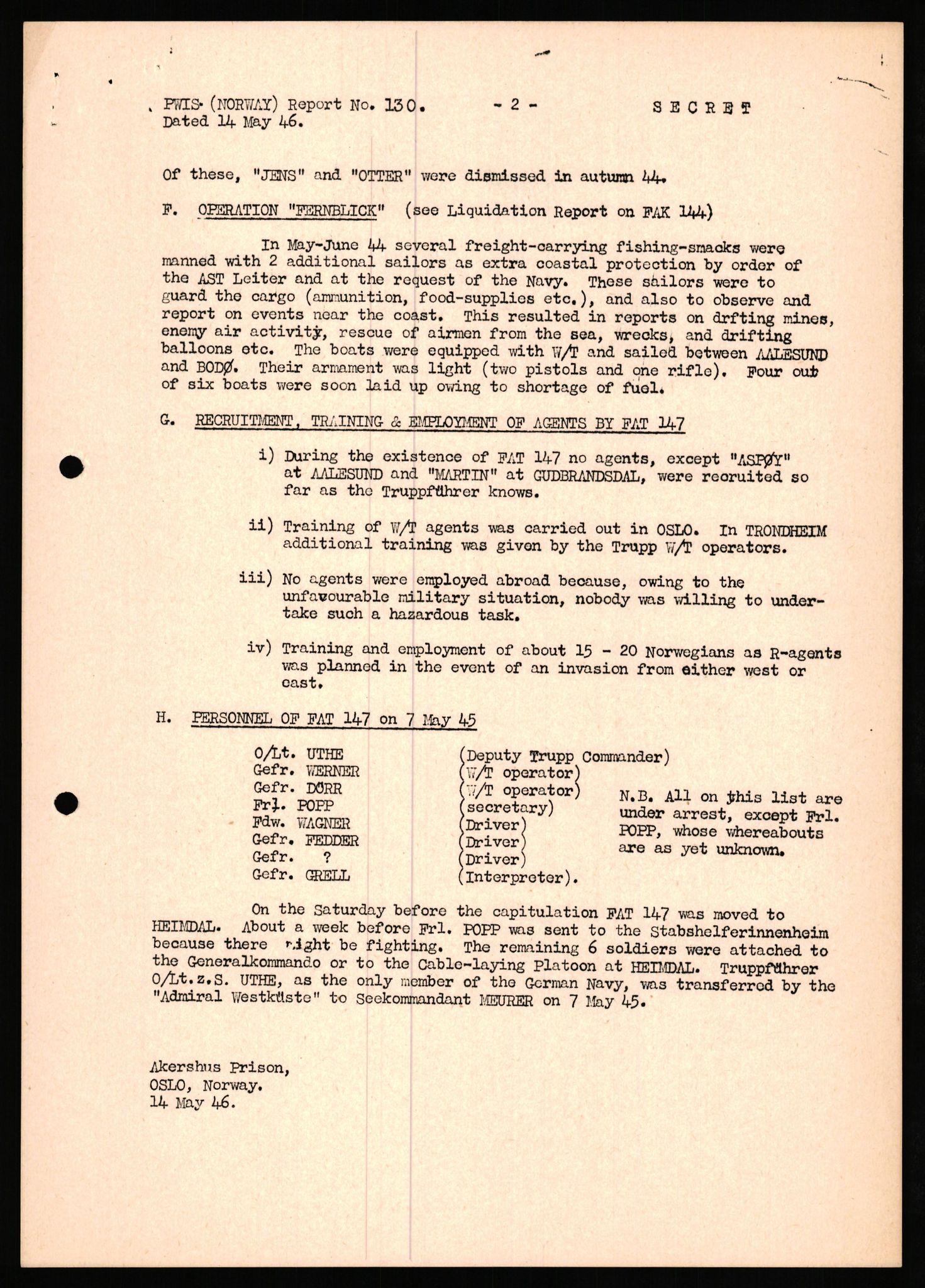 Forsvaret, Forsvarets overkommando II, AV/RA-RAFA-3915/D/Db/L0034: CI Questionaires. Tyske okkupasjonsstyrker i Norge. Tyskere., 1945-1946, s. 228