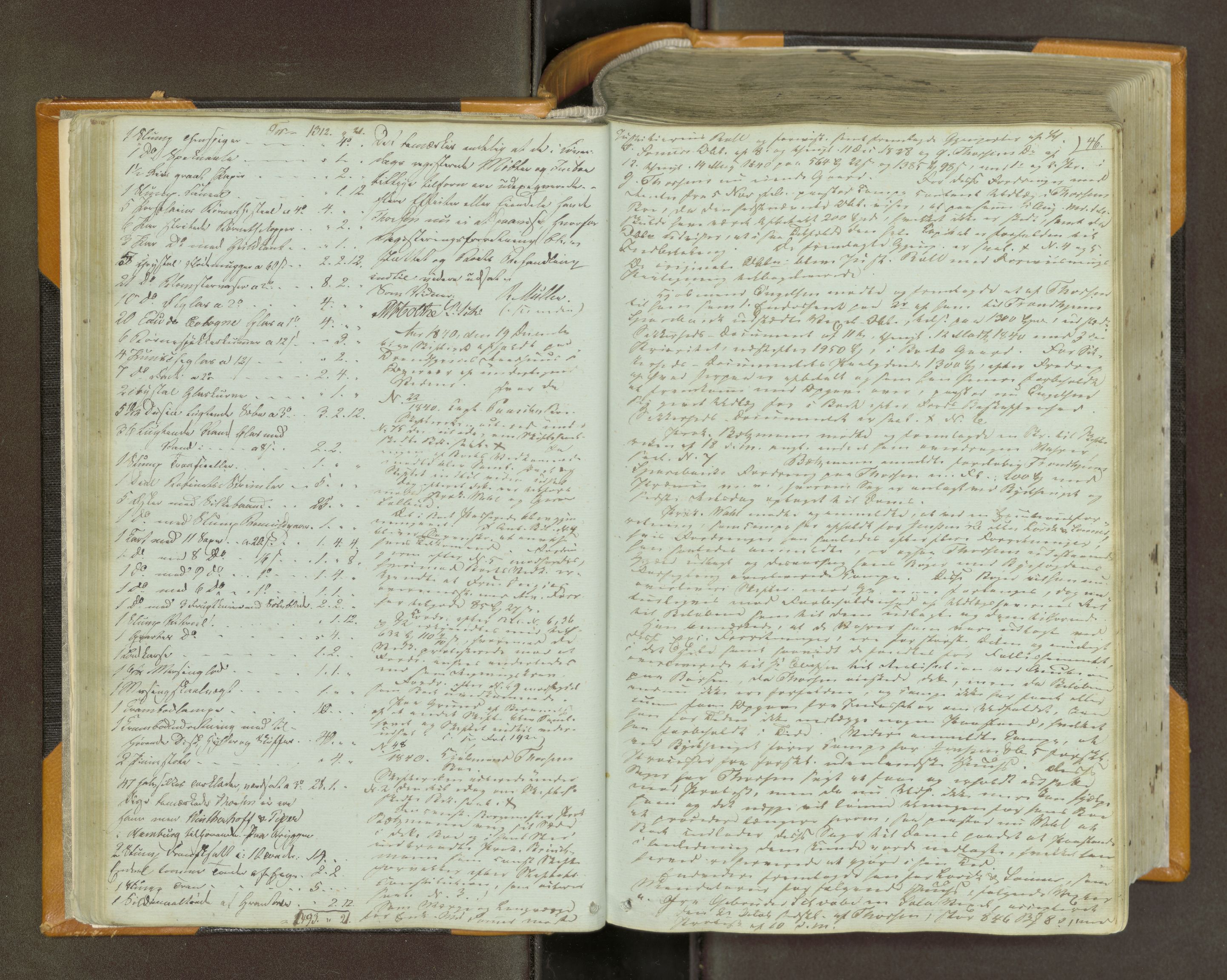 Trondheim byfogd, AV/SAT-A-0003/1/3/3B/L0004: Skiftebehandlingsprotokoll (u/ register) U, 1840-1851, s. 46