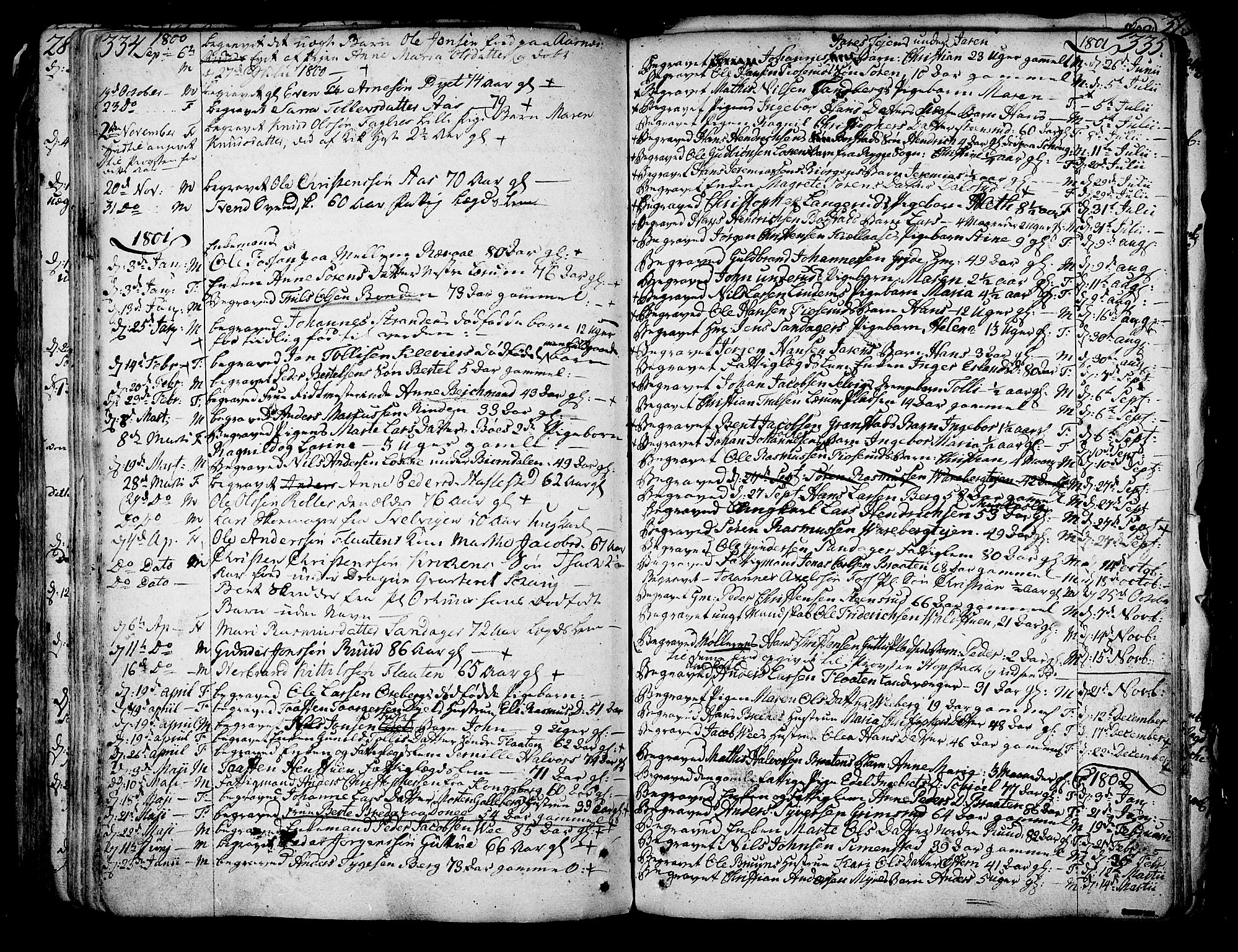 Sande Kirkebøker, AV/SAKO-A-53/F/Fa/L0001: Ministerialbok nr. 1, 1753-1803, s. 334-335