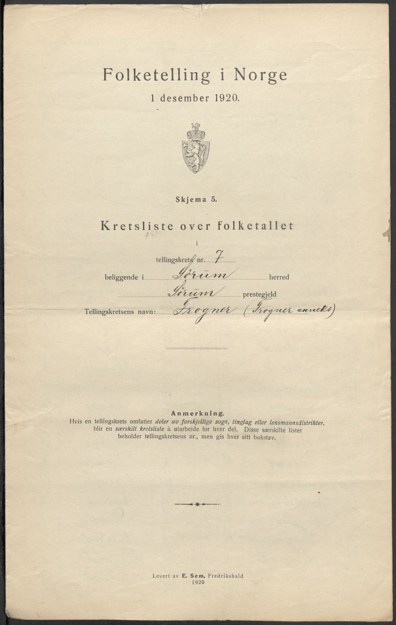 SAO, Folketelling 1920 for 0226 Sørum herred, 1920, s. 25