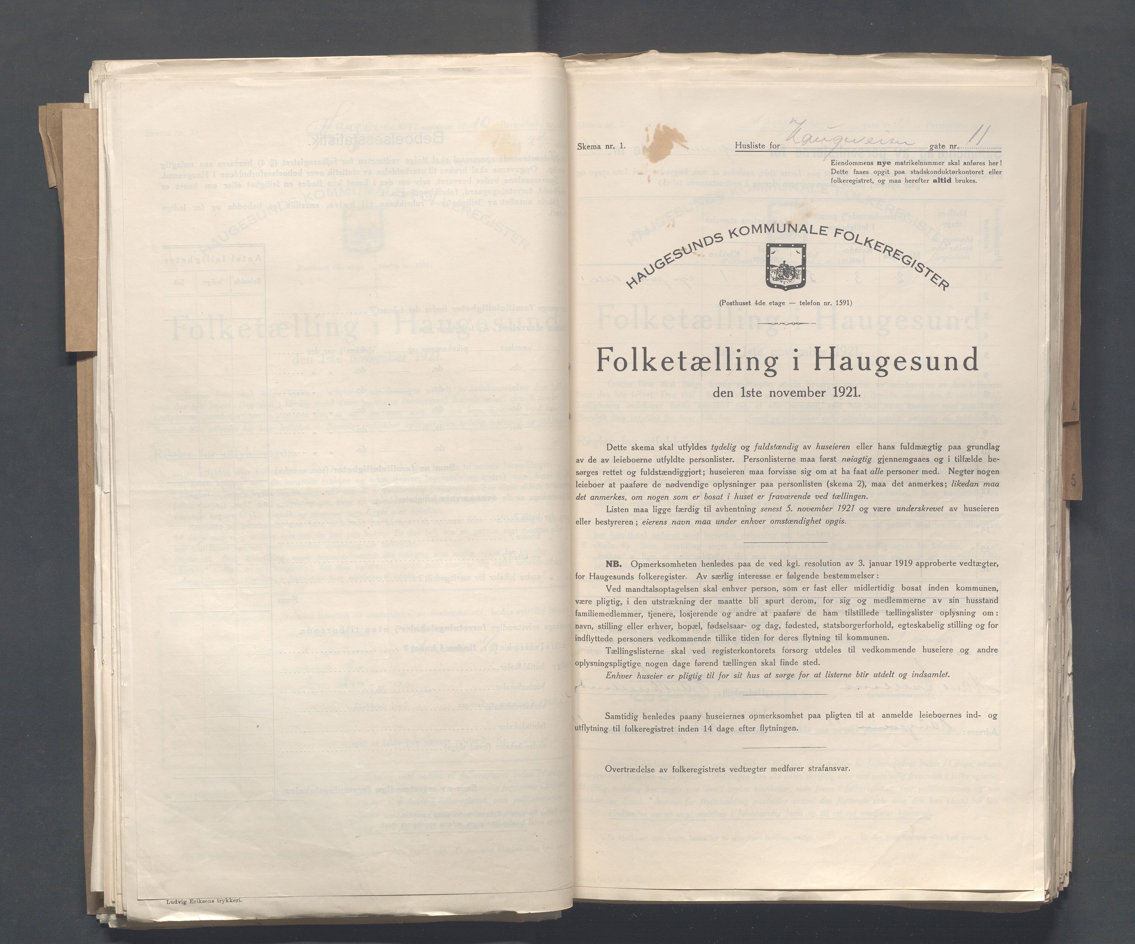 IKAR, Kommunal folketelling 1.11.1921 for Haugesund, 1921, s. 1929