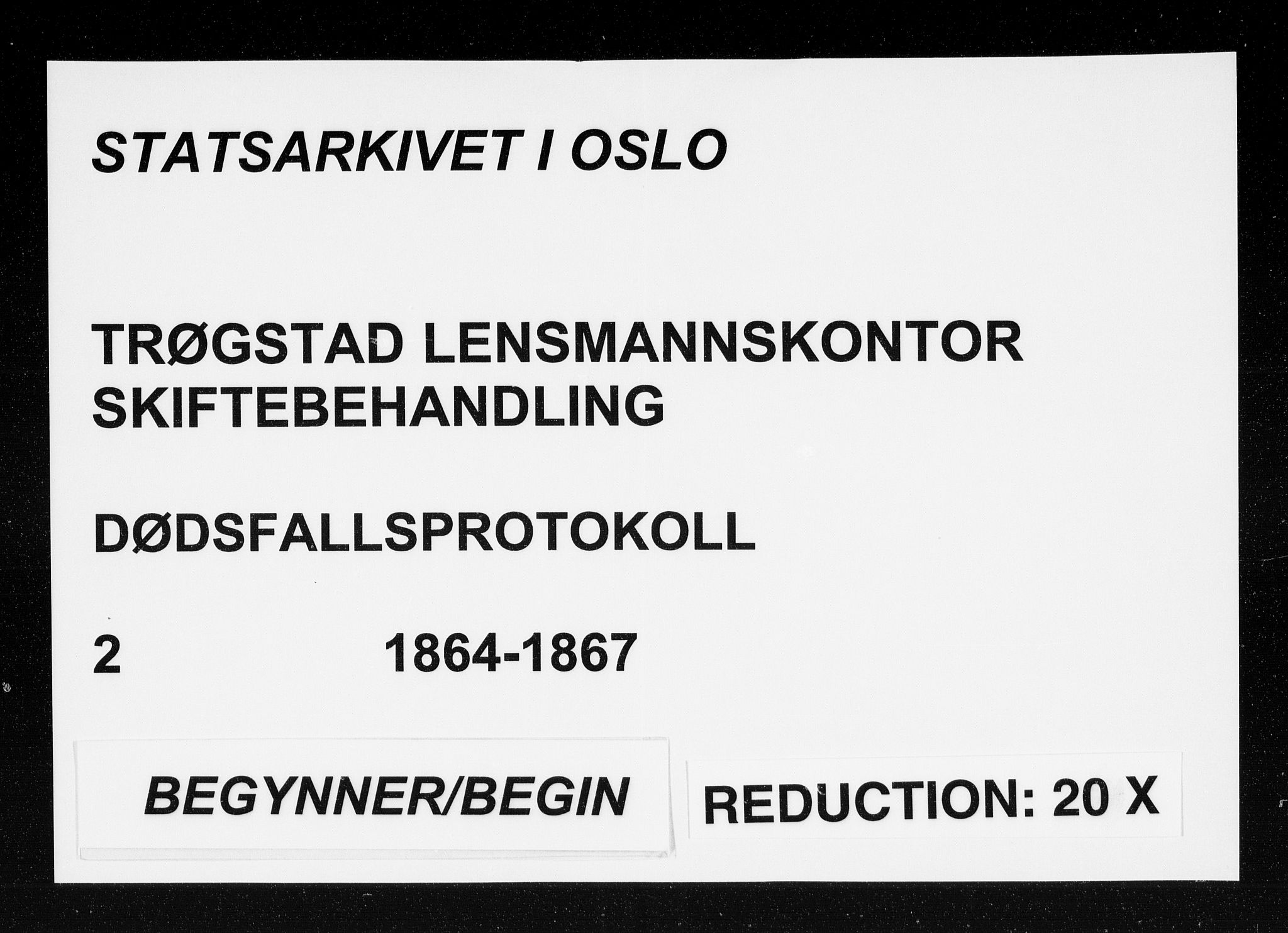 Trøgstad lensmannskontor, AV/SAO-A-10213b/H/Ha/L0002: Dødsanmeldelsesprotokoll, 1864-1868