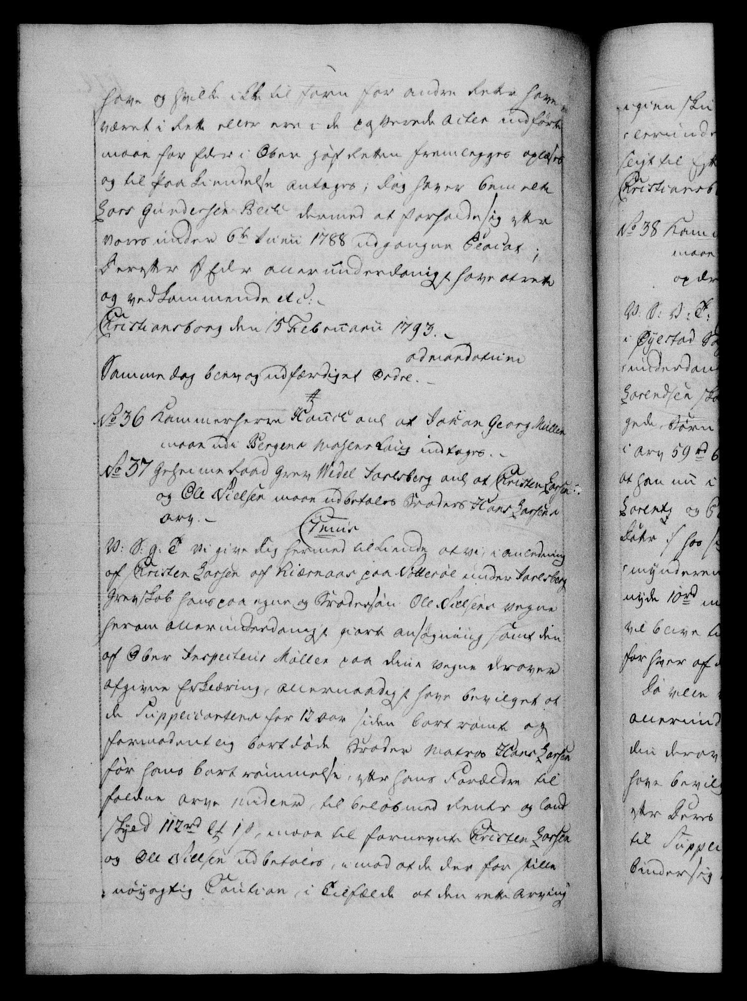 Danske Kanselli 1572-1799, AV/RA-EA-3023/F/Fc/Fca/Fcab/L0045: Norske tegnelser, 1792-1796, s. 174b