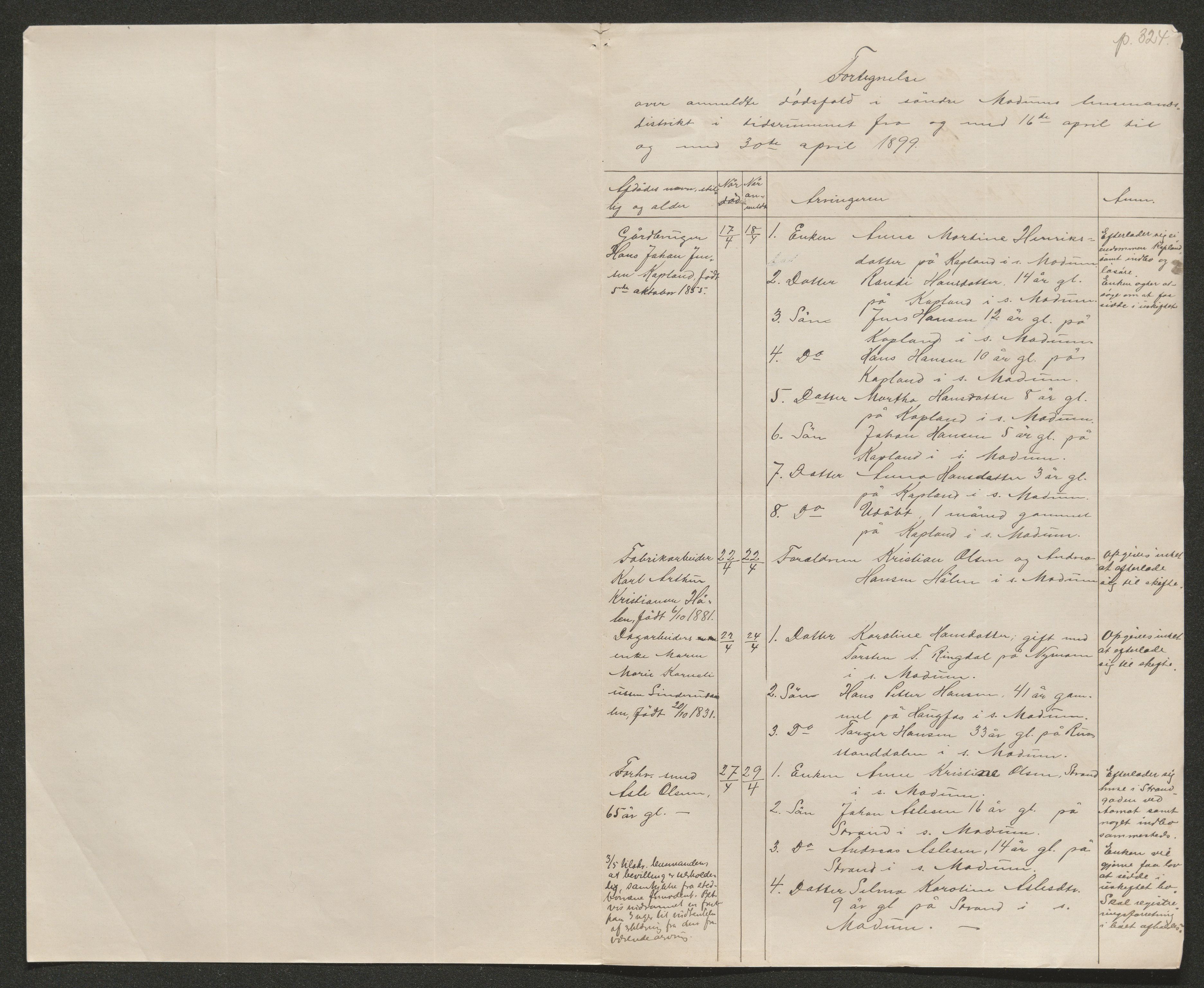 Eiker, Modum og Sigdal sorenskriveri, SAKO/A-123/H/Ha/Hab/L0026: Dødsfallsmeldinger, 1899, s. 269