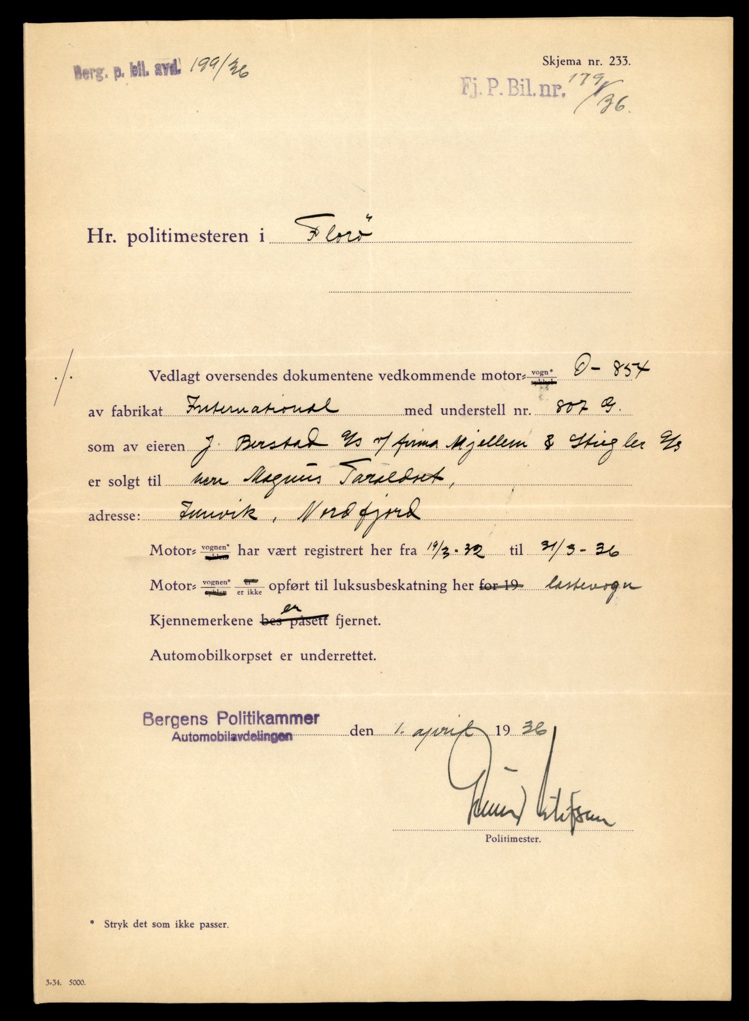 Møre og Romsdal vegkontor - Ålesund trafikkstasjon, SAT/A-4099/F/Fe/L0013: Registreringskort for kjøretøy T 1451 - T 1564, 1927-1998, s. 1001