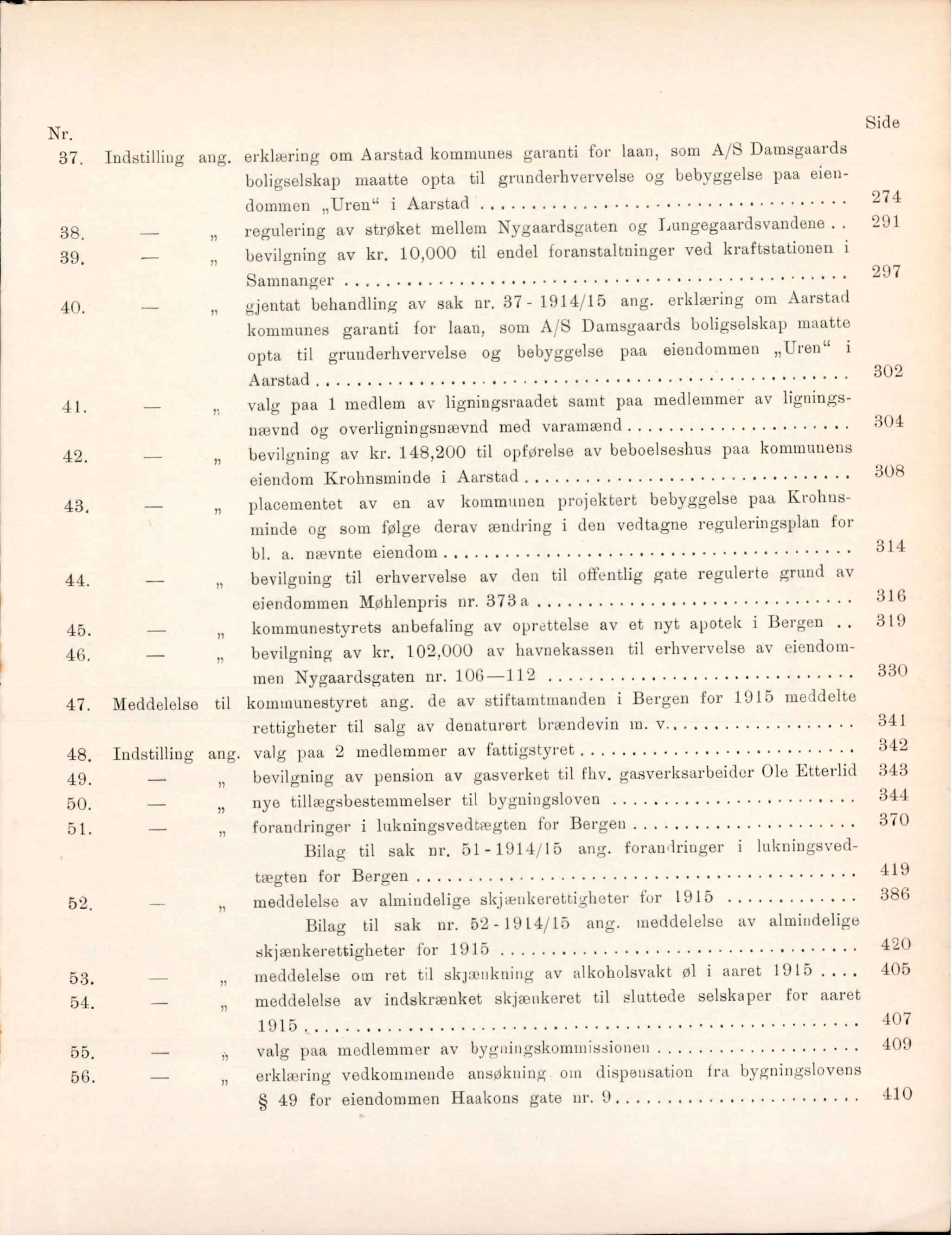 Bergen kommune. Formannskapet, BBA/A-0003/Ad/L0090: Bergens Kommuneforhandlinger, bind I, 1914-1915