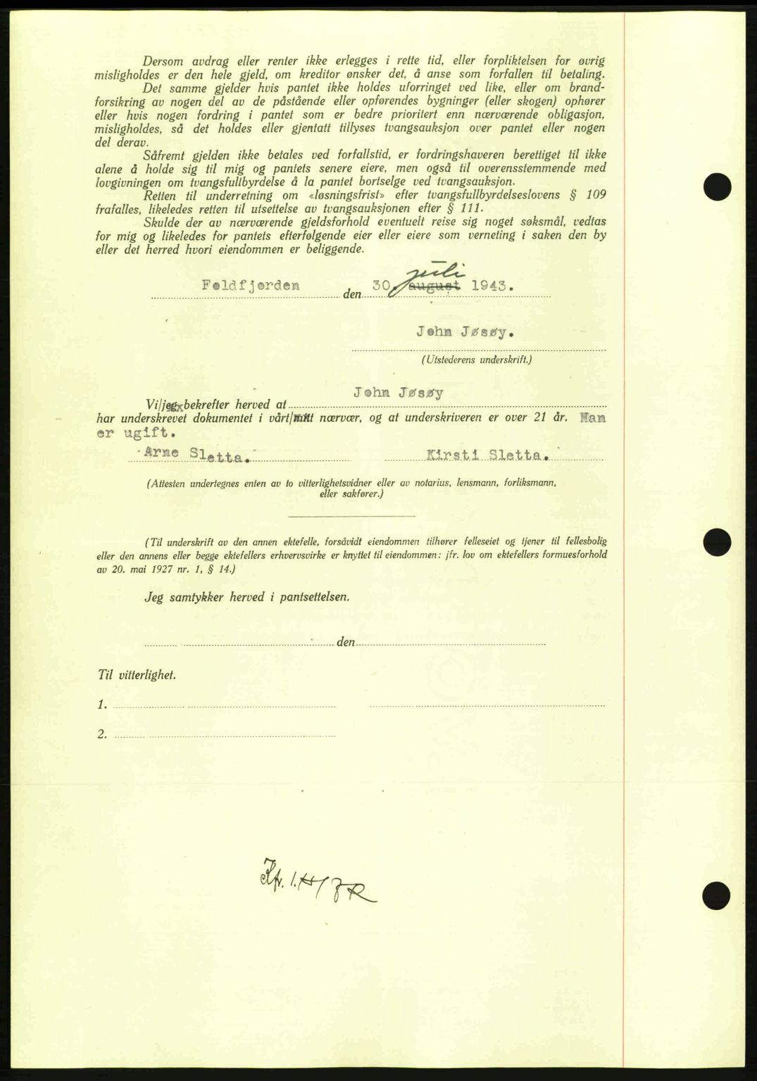 Nordmøre sorenskriveri, AV/SAT-A-4132/1/2/2Ca: Pantebok nr. B91, 1943-1944, Dagboknr: 1737/1943